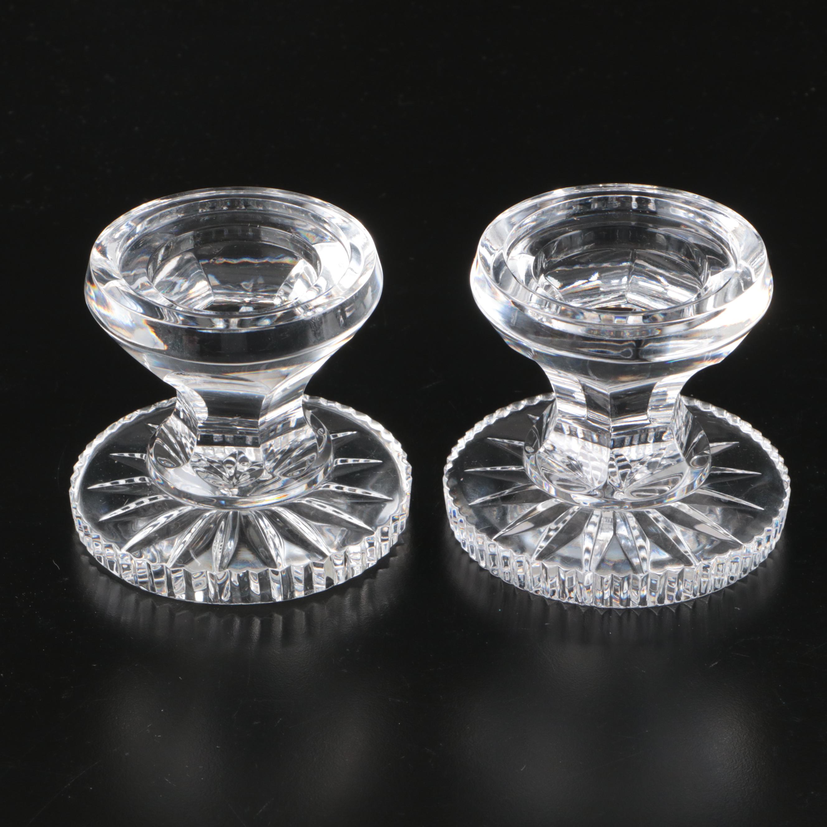 Waterford Crystal Candle Holders with Hurricanes