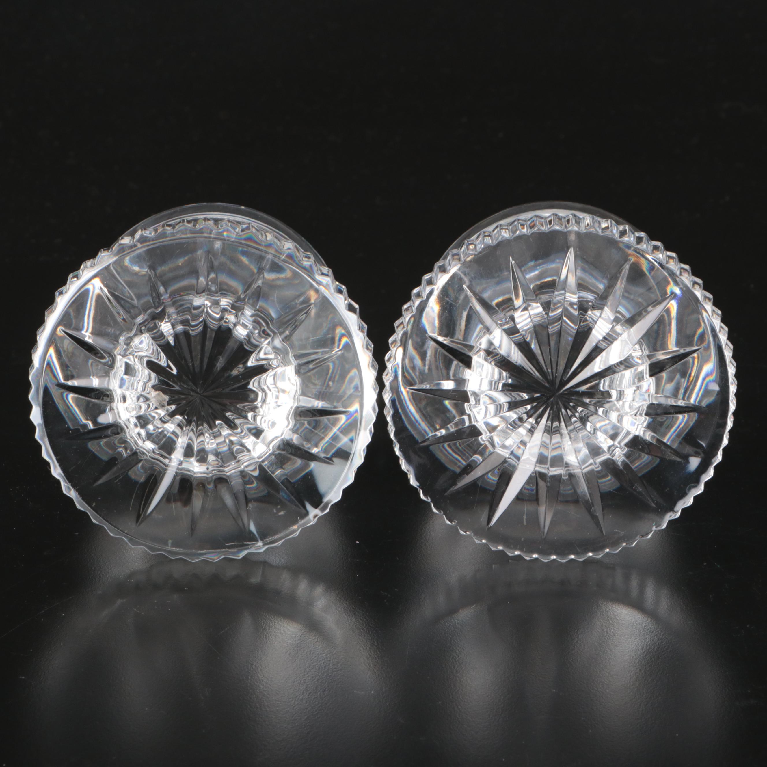 Waterford Crystal Candle Holders with Hurricanes