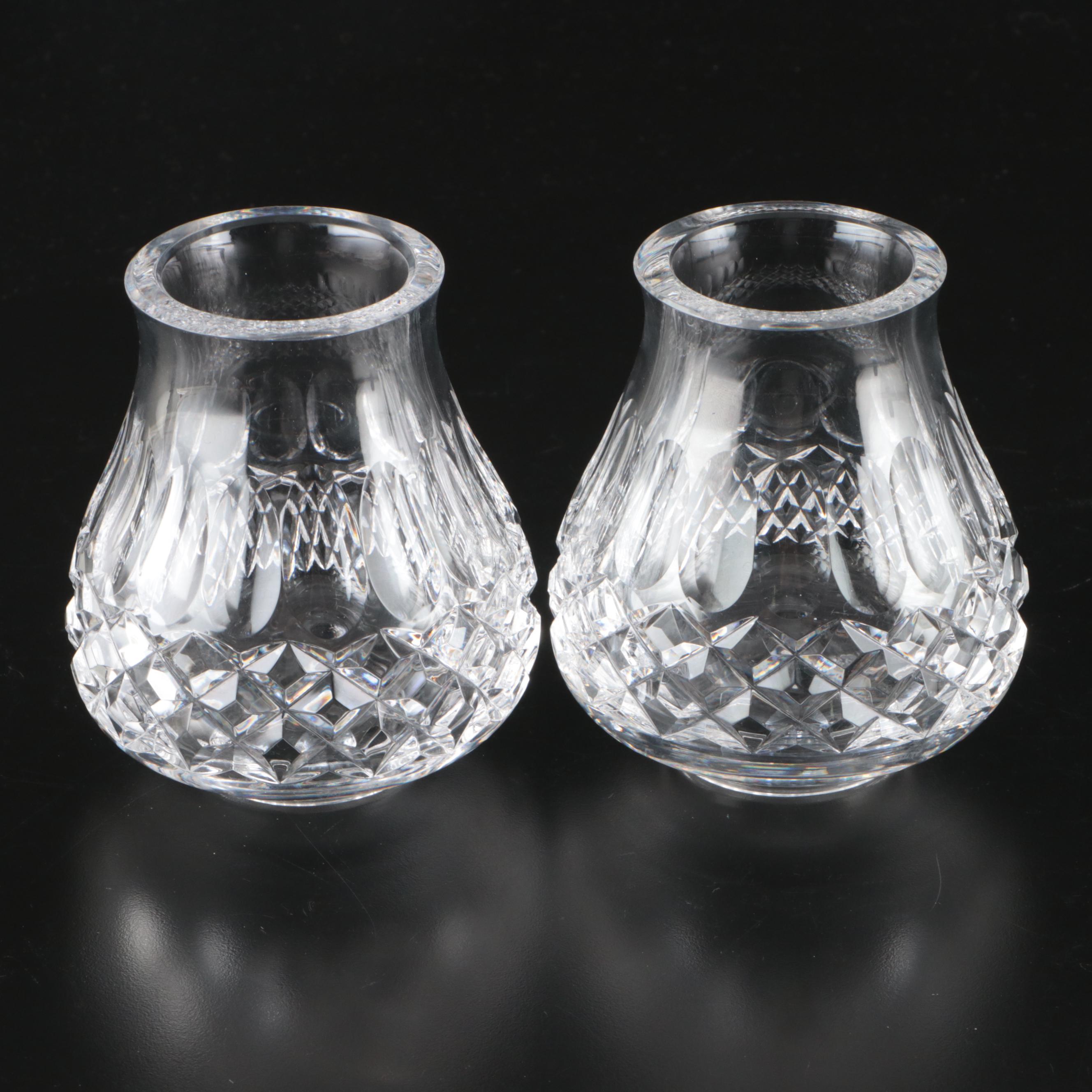 Waterford Crystal Candle Holders with Hurricanes