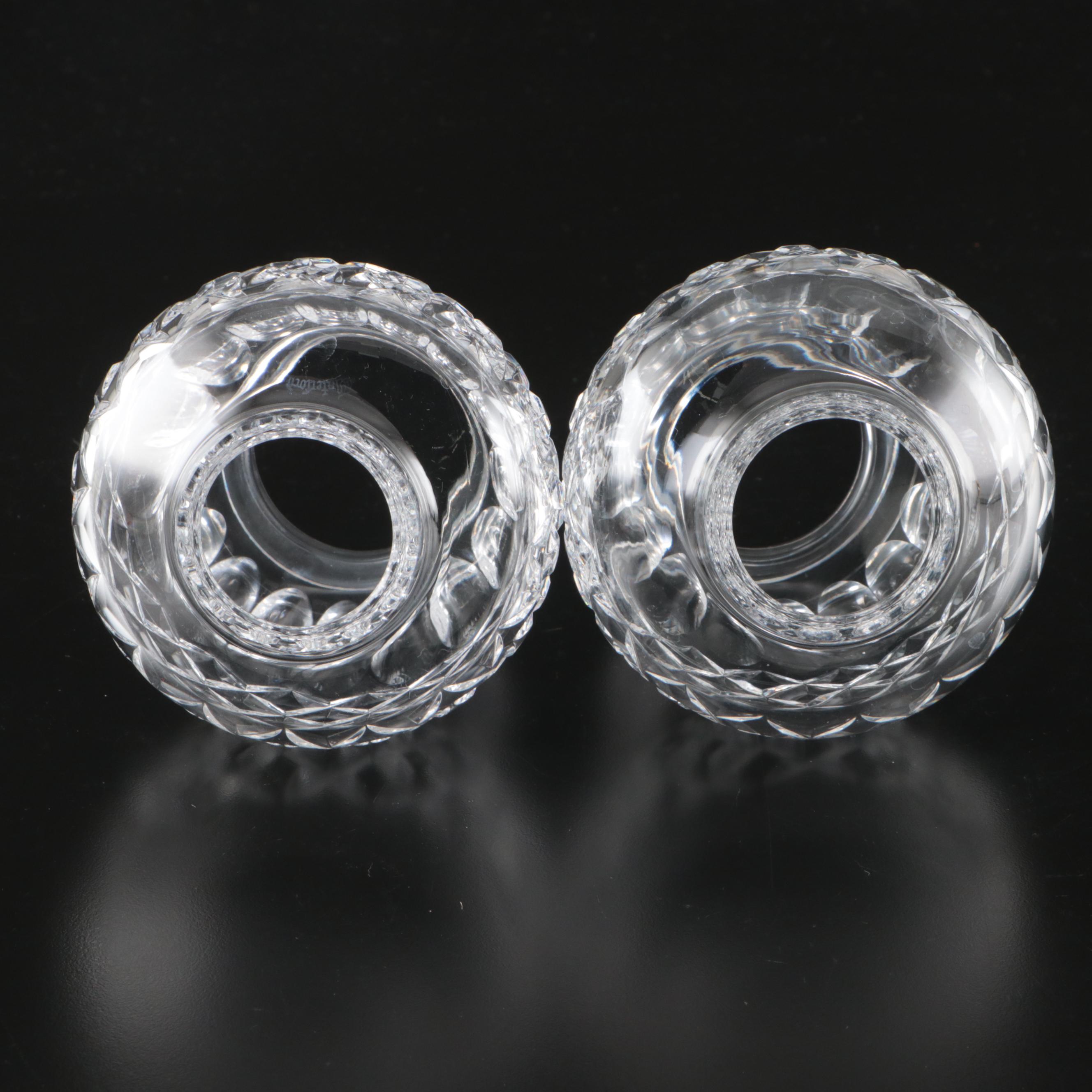 Waterford Crystal Candle Holders with Hurricanes