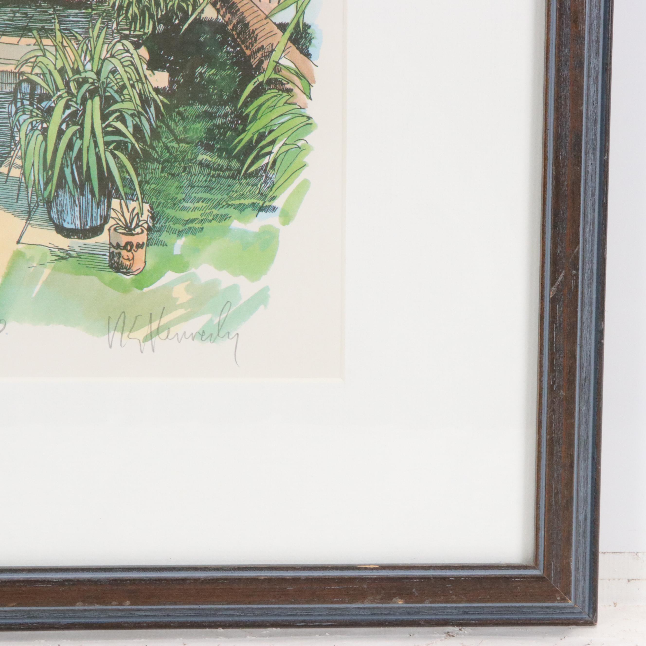 Robert Kennedy Offset Lithograph "The Ernest Hemingway Studio, Key West"