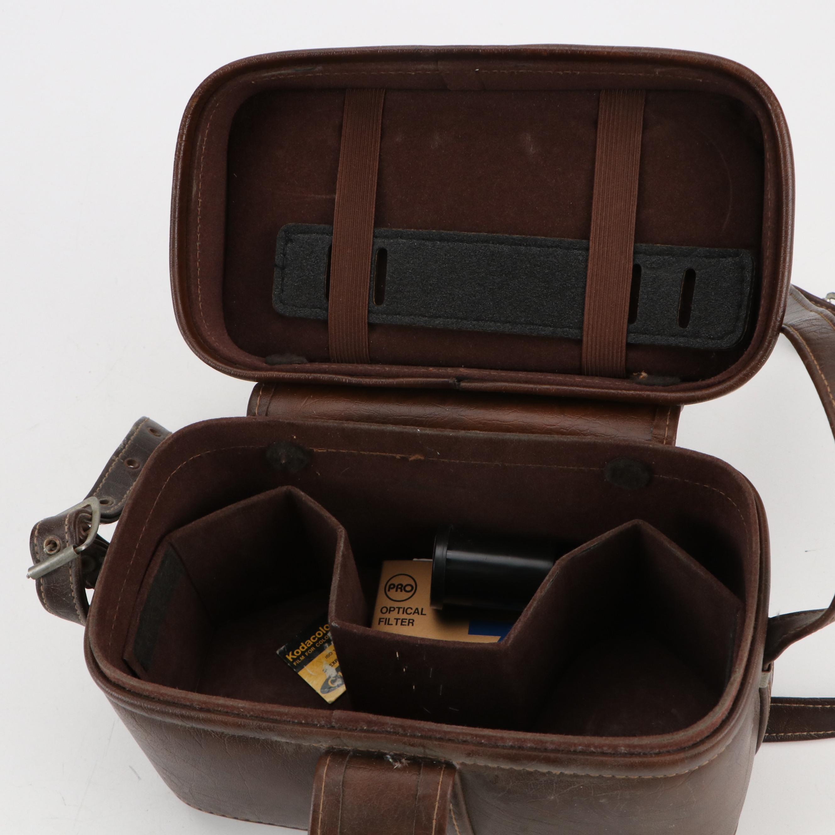 Nikon N75 and Canon Ftb Cameras with Lenses, Bag and Film