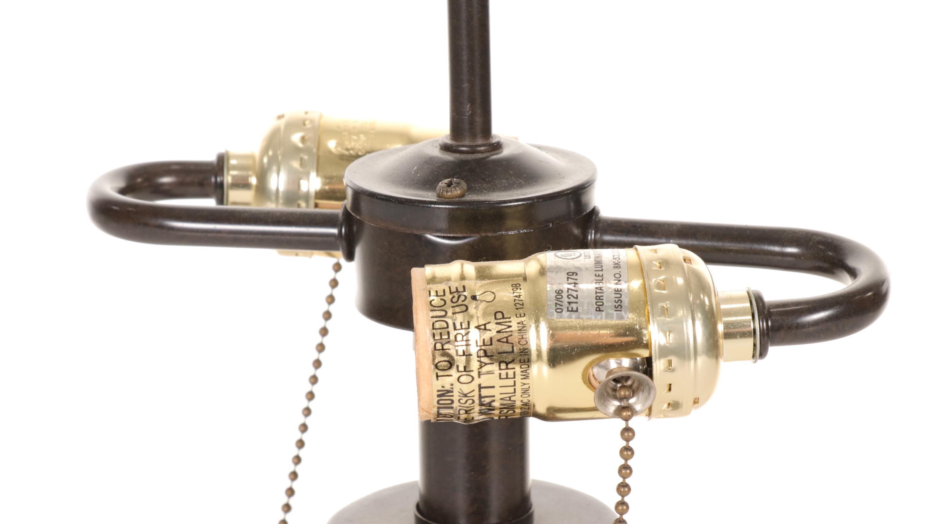 Contemporary Two-Light Table Lamp