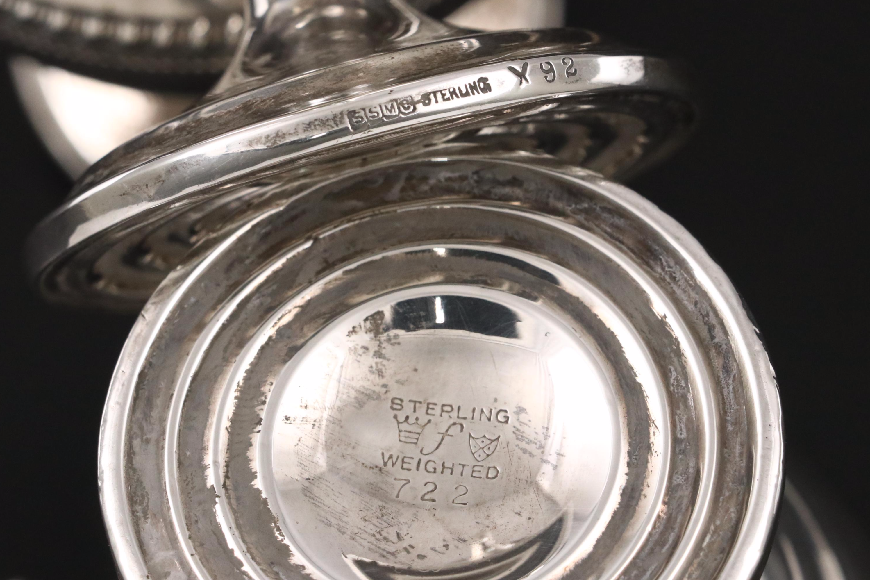 Fisher Weighted Sterling Creamer and Sugar with Other Table Accessories