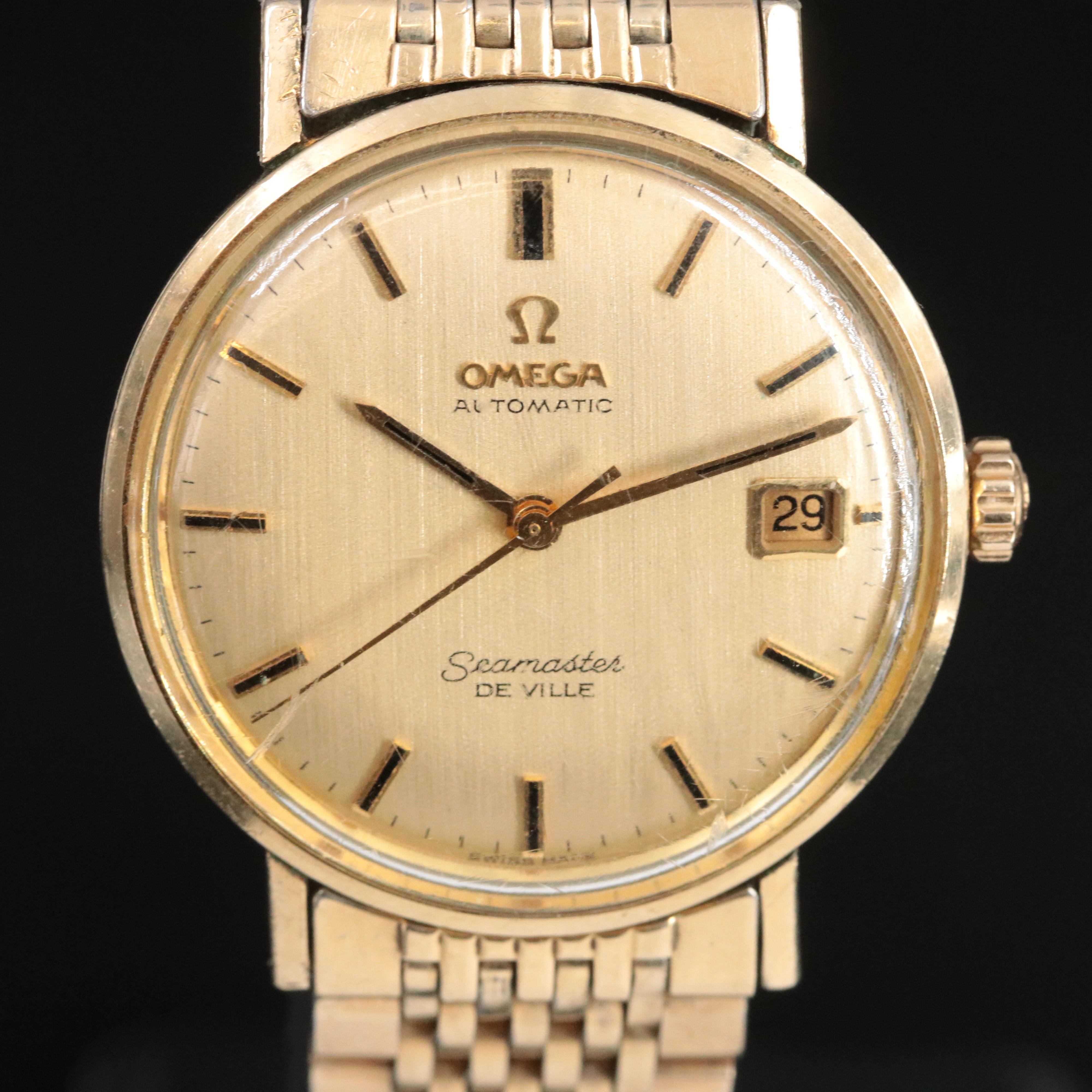 1968 Omega Seamaster DeVille 14K Gold Filled Case Watch