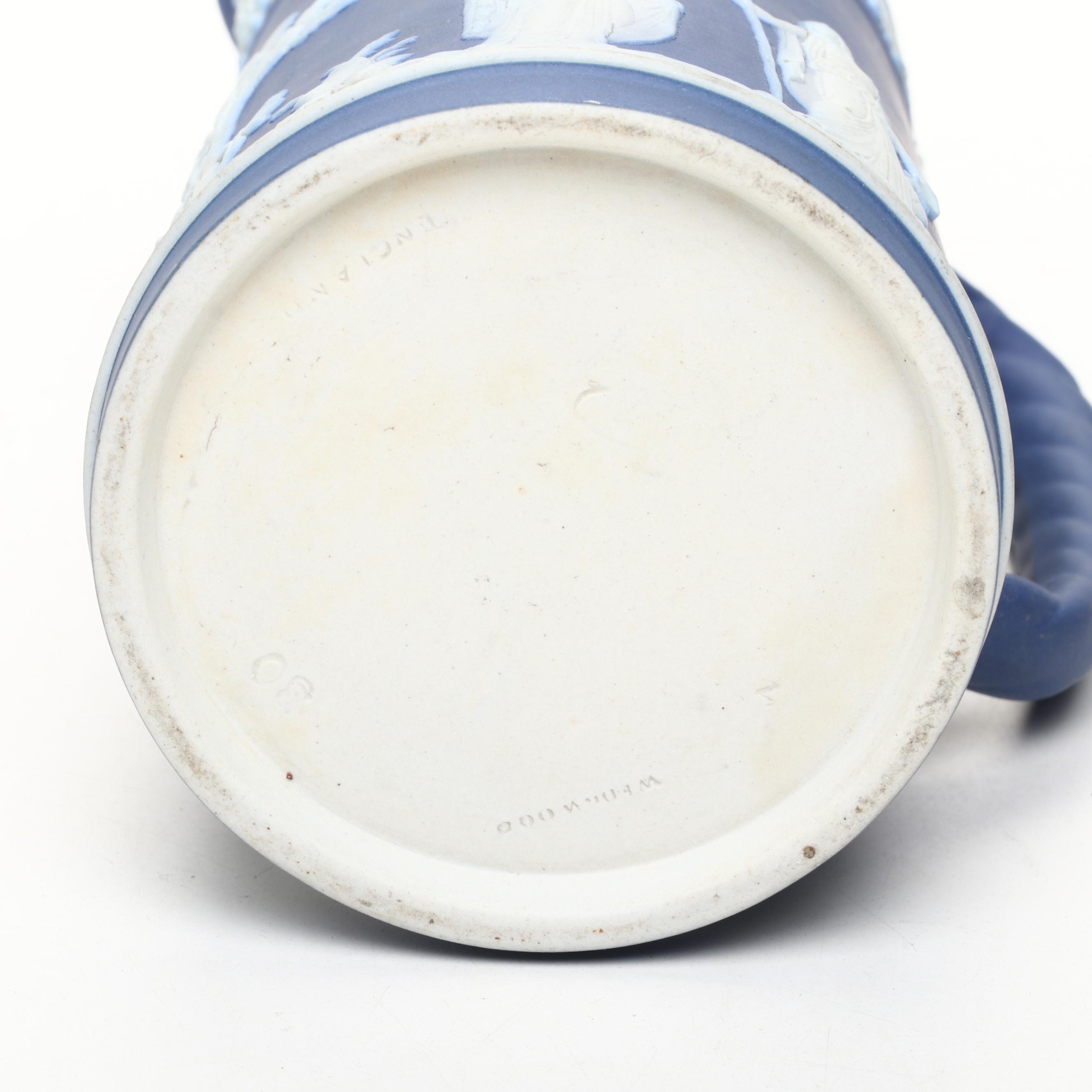 Wedgwood Jasperware Pitcher, Ashtray, and Small Dish