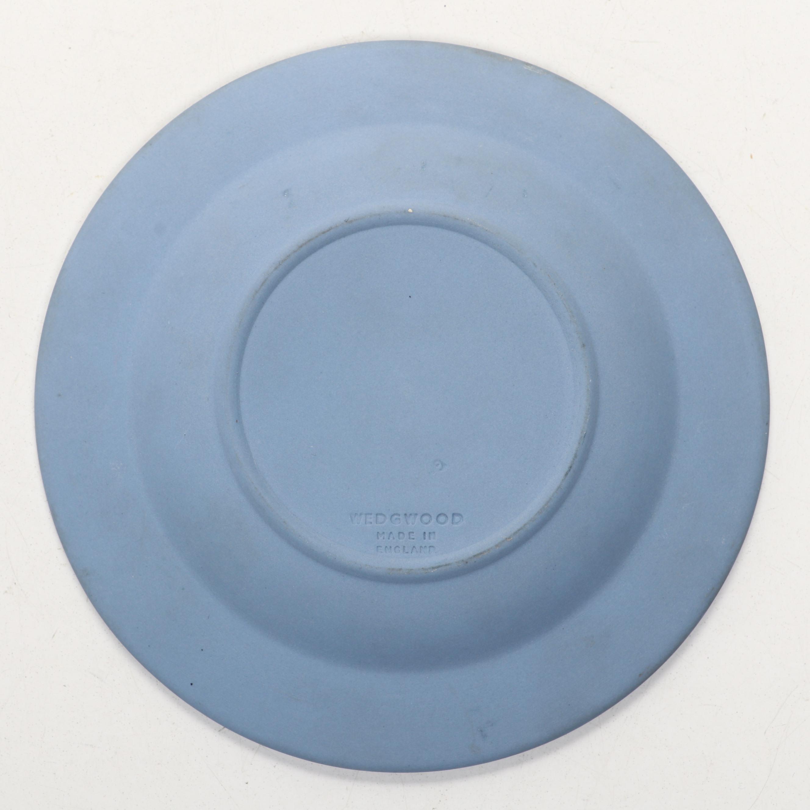 Wedgwood Jasperware Pitcher, Ashtray, and Small Dish