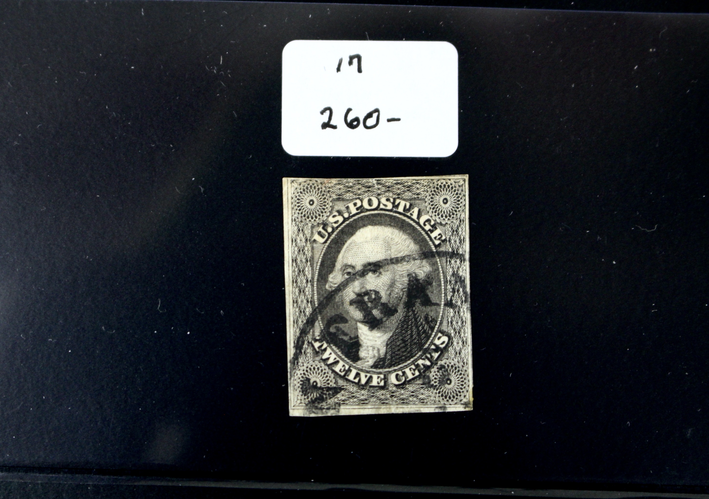 Fifteen Early American Postage Stamps, Scott #s 7 to 73