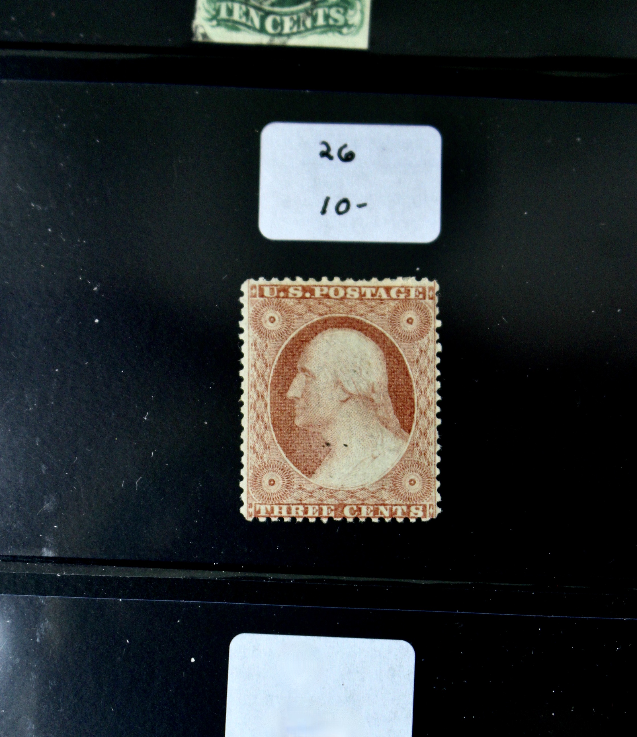 Fifteen Early American Postage Stamps, Scott #s 7 to 73