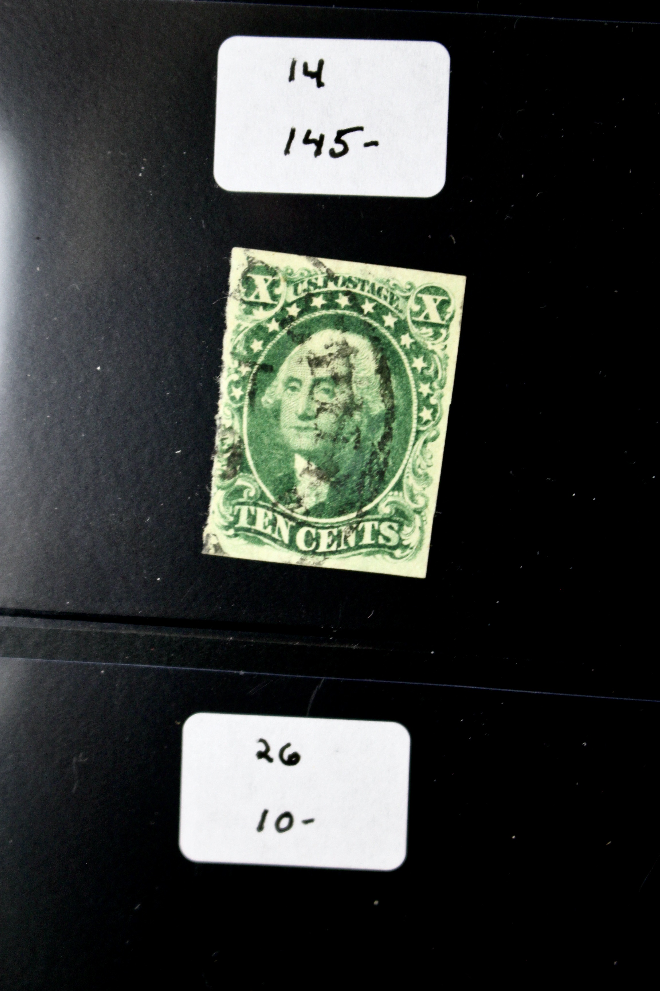 Fifteen Early American Postage Stamps, Scott #s 7 to 73