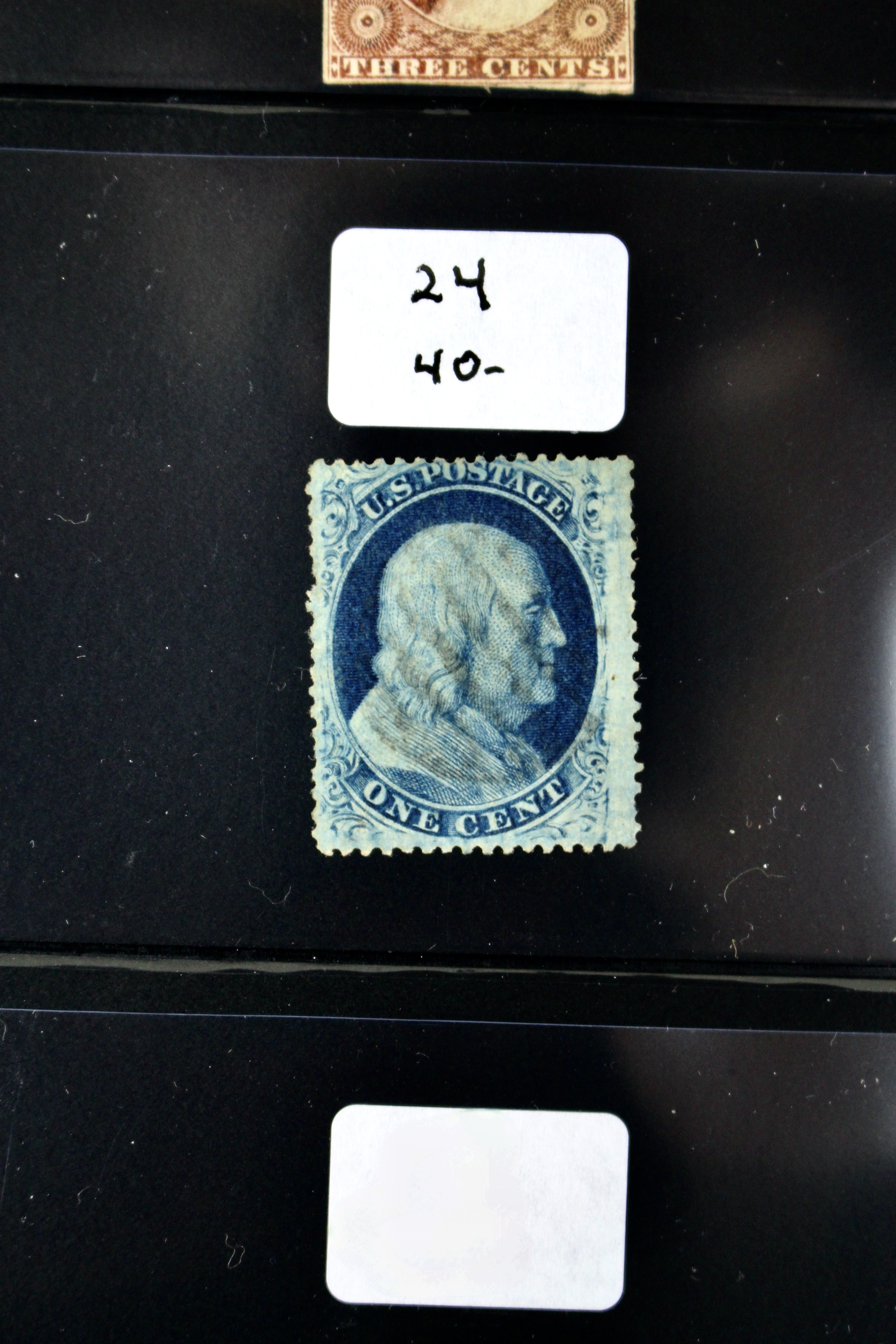 Fifteen Early American Postage Stamps, Scott #s 7 to 73