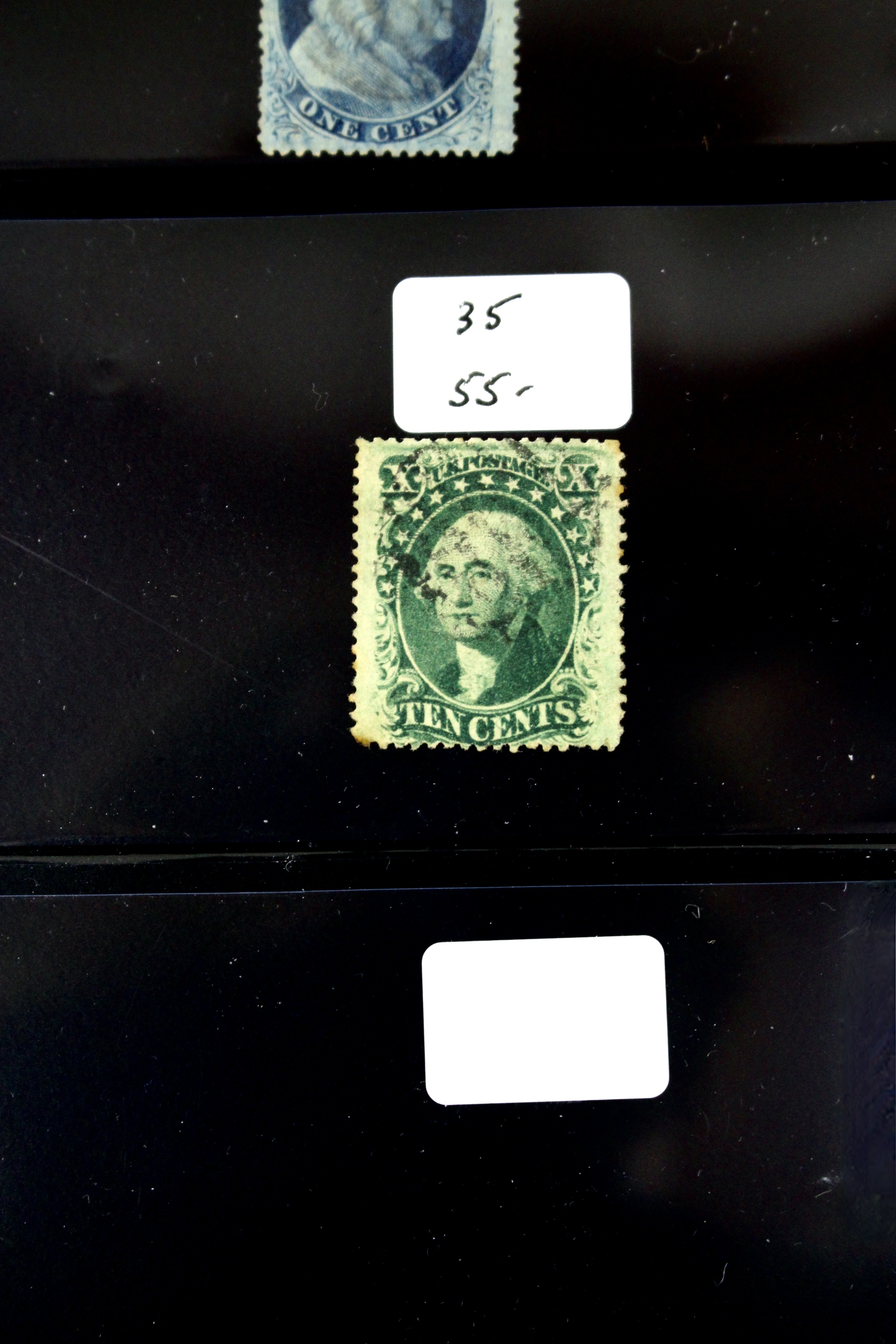 Fifteen Early American Postage Stamps, Scott #s 7 to 73