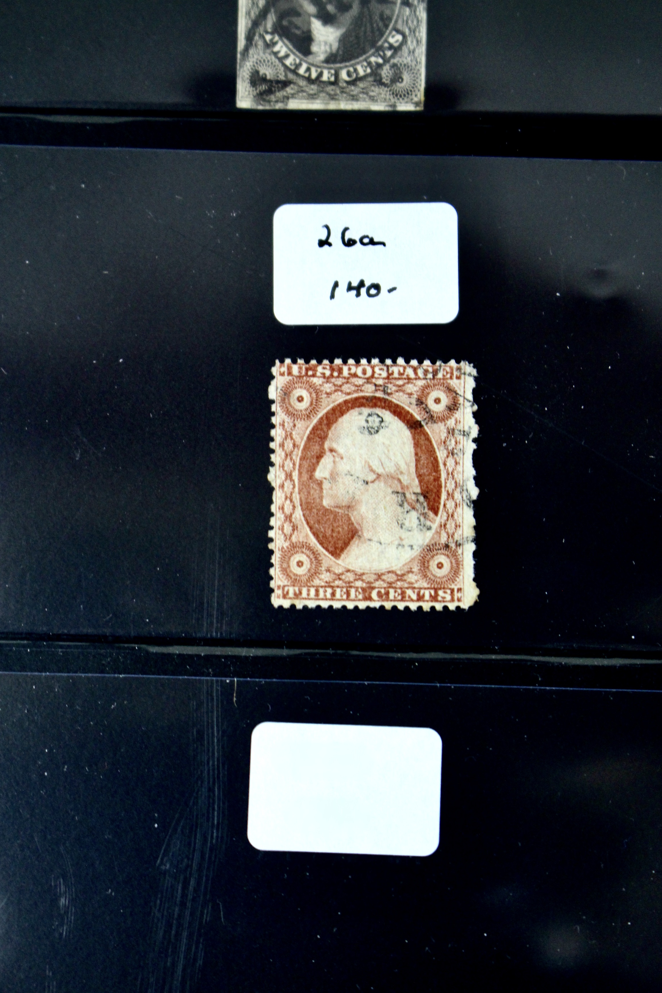 Fifteen Early American Postage Stamps, Scott #s 7 to 73