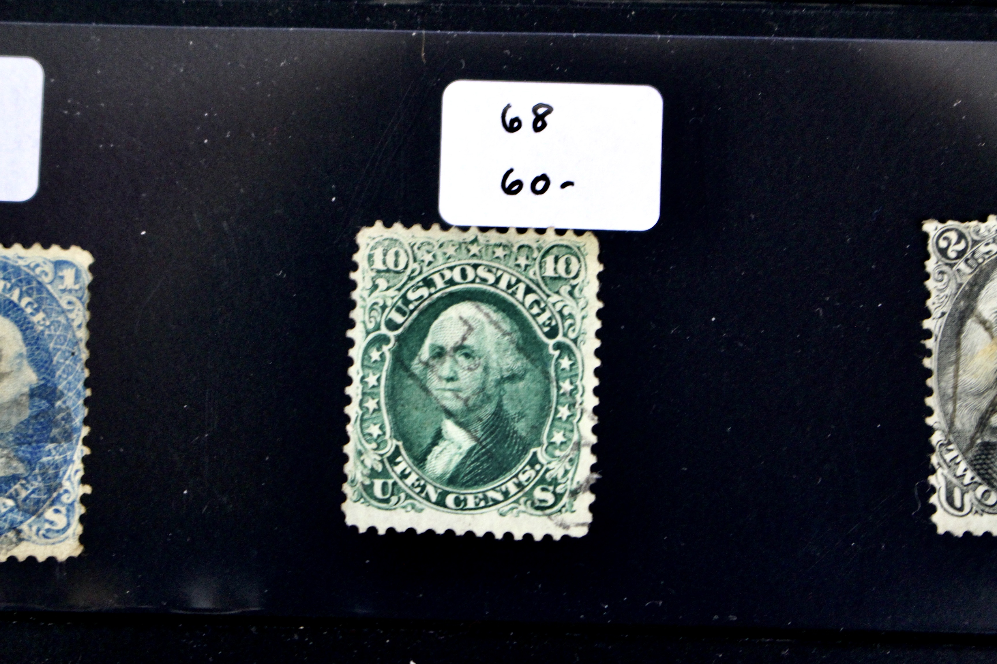 Fifteen Early American Postage Stamps, Scott #s 7 to 73