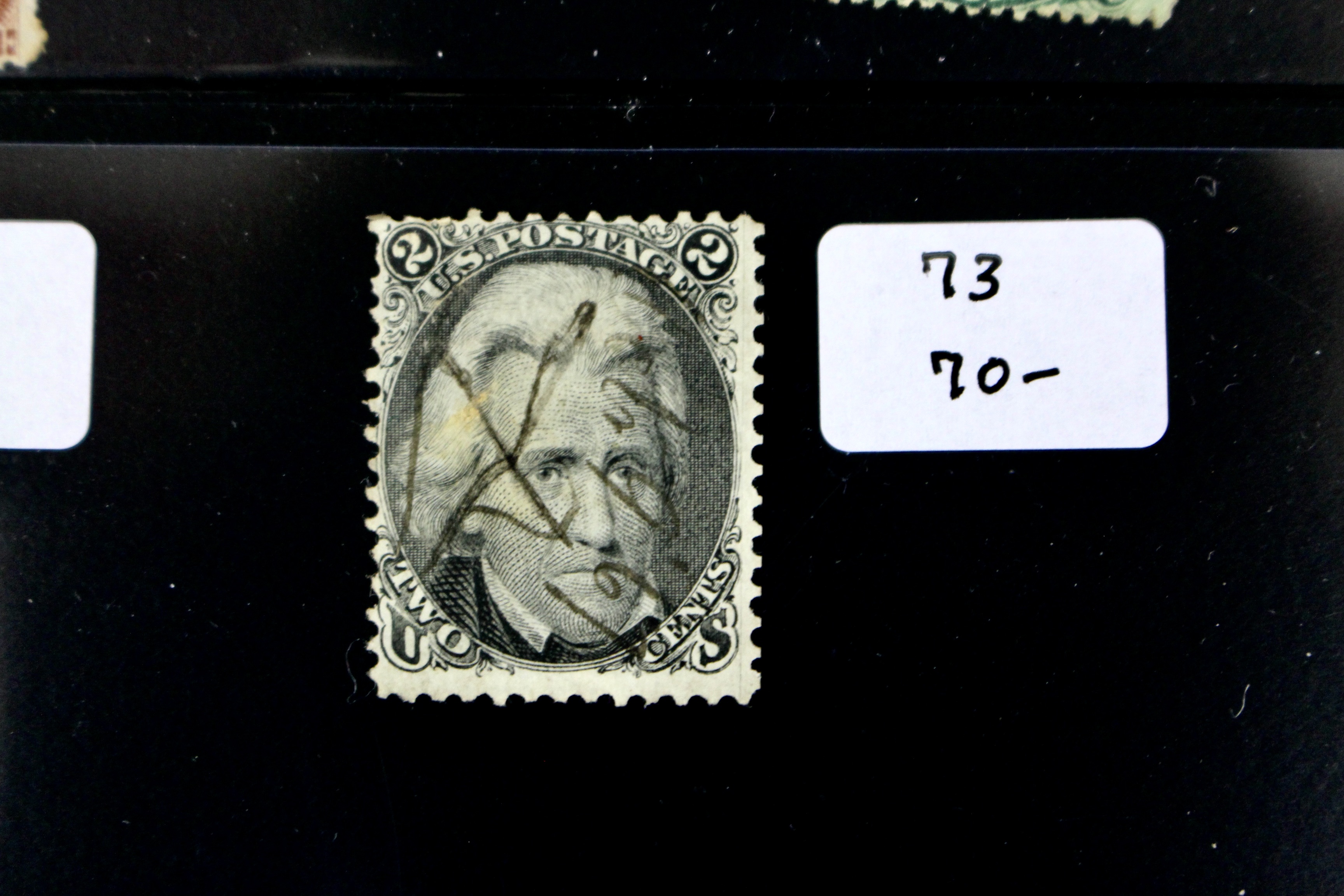 Fifteen Early American Postage Stamps, Scott #s 7 to 73