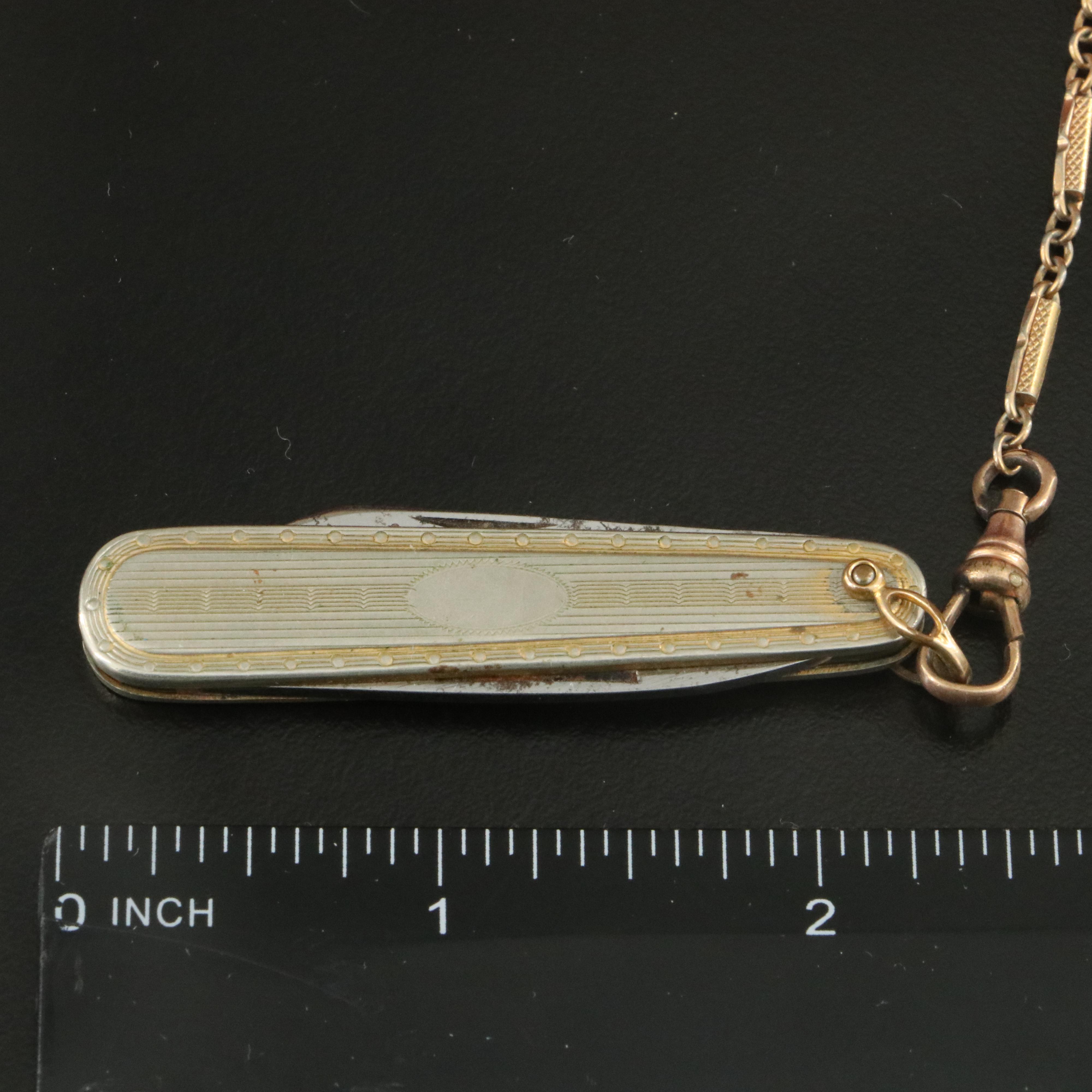 Vintage Men's Accessories Including Fish Themed Cufflinks and Nephrite