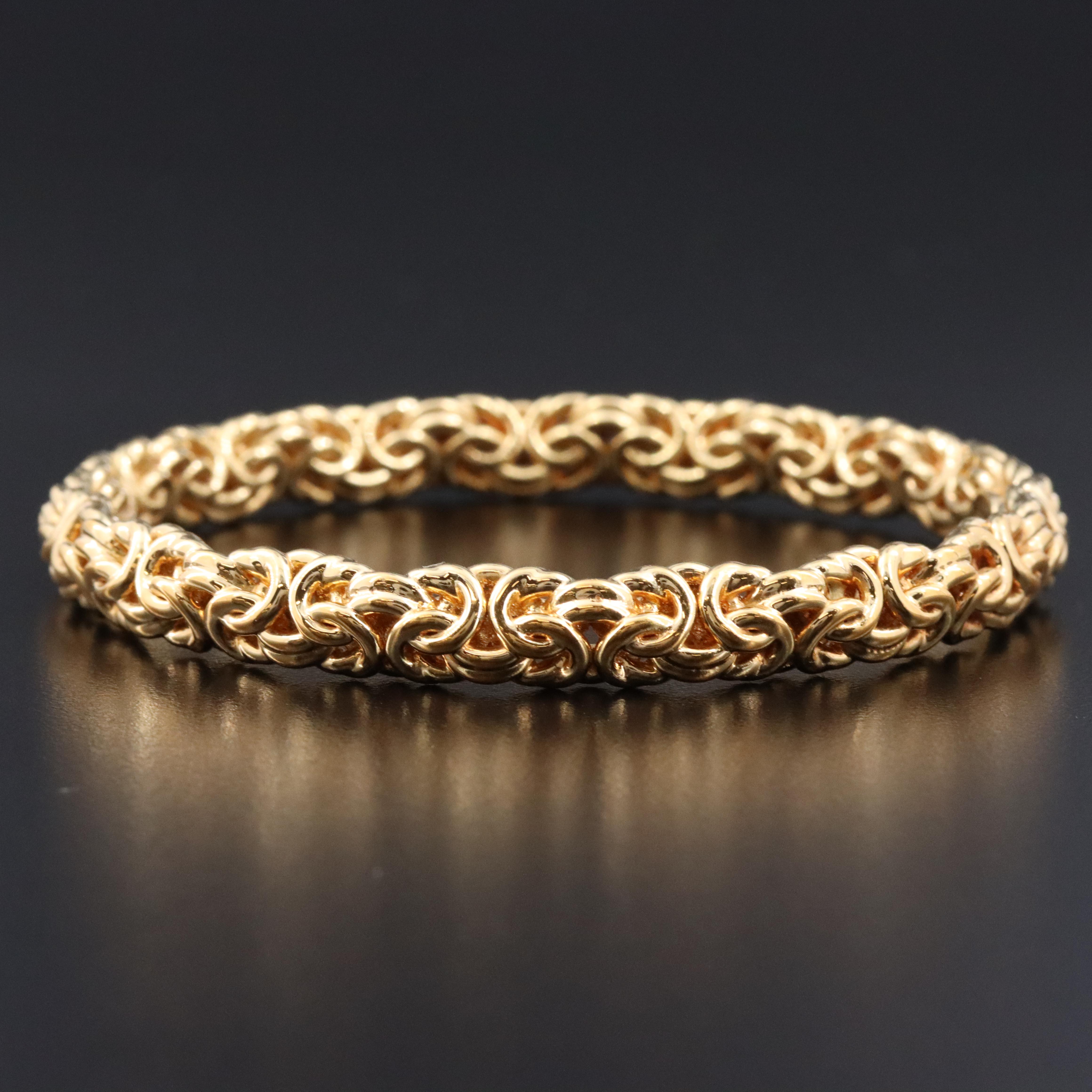 Milor Italian 14K Byzantine Bangle