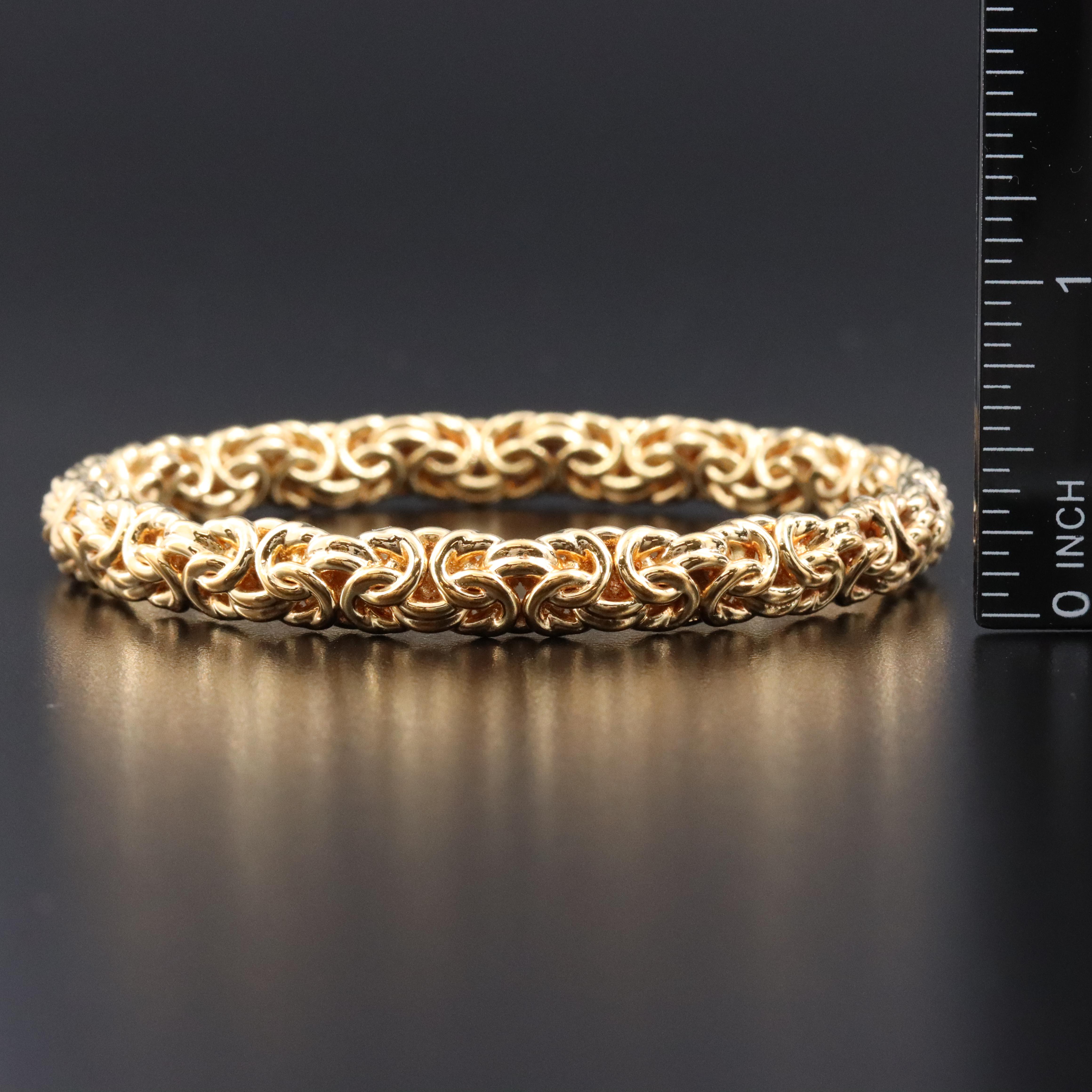 Milor Italian 14K Byzantine Bangle