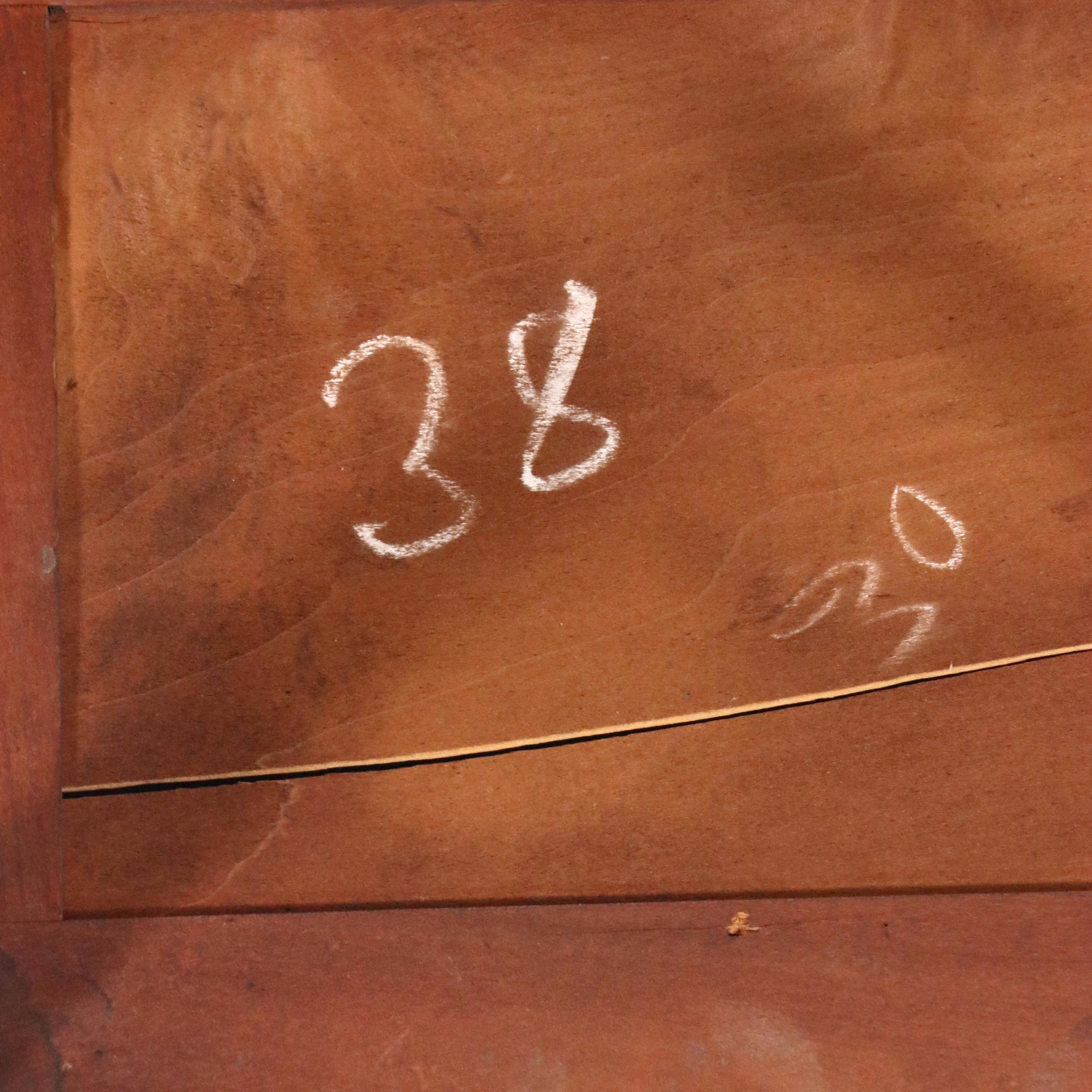 Two Johnson-Handley-Johnson Co. Federal Style Mahogany Three-Drawer Side Tables