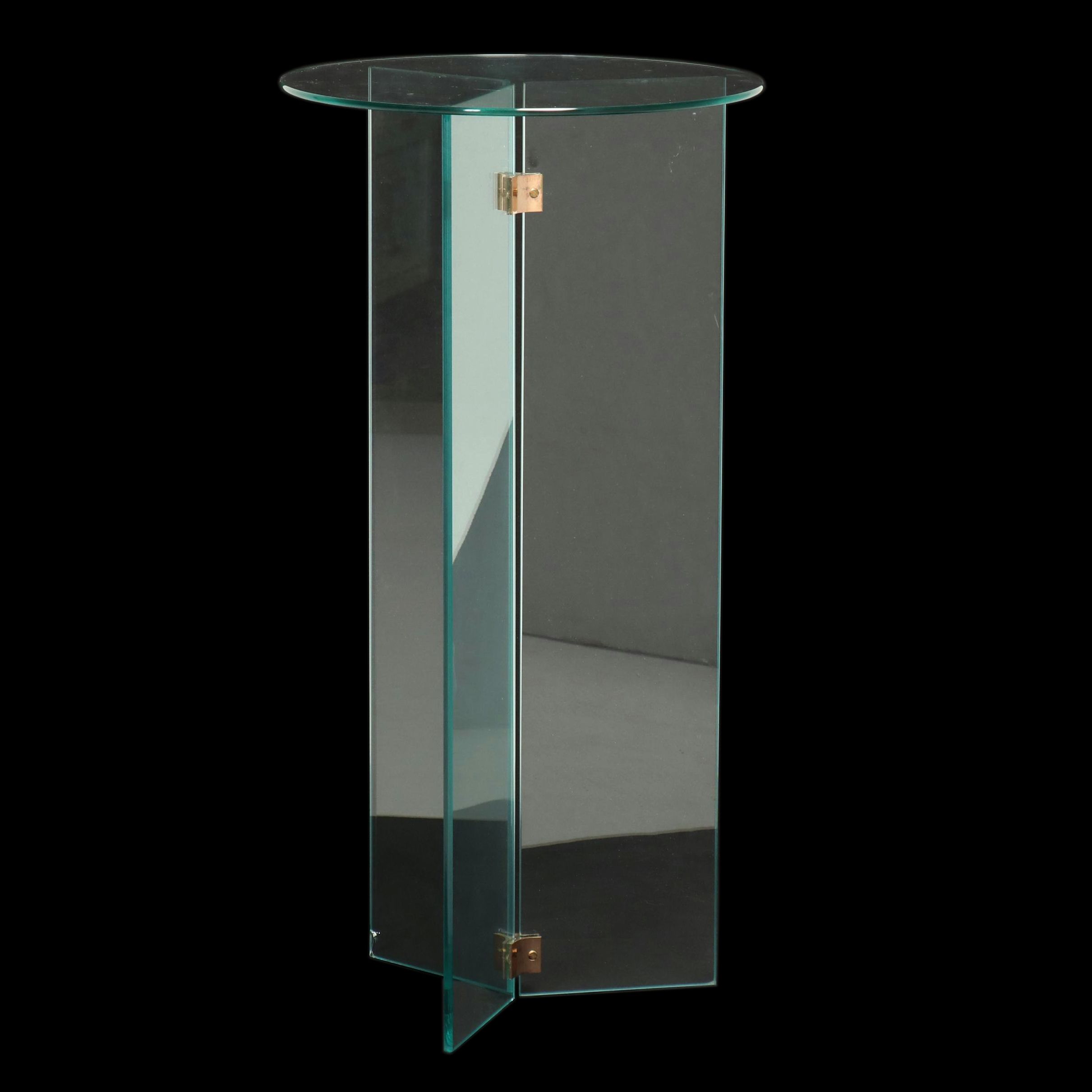 Postmodernist Glass Pedestal Stand, Late 20th Century