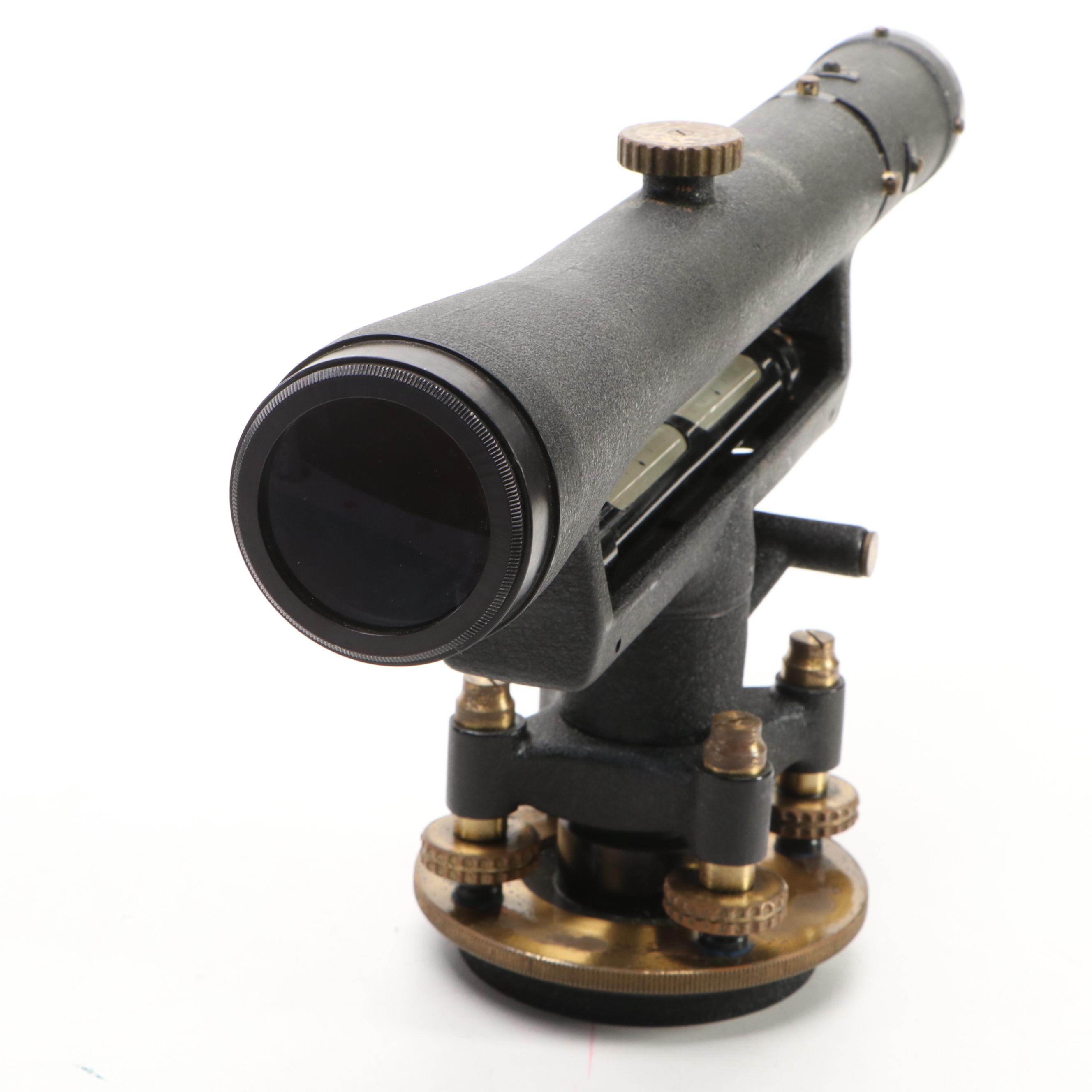 C. L. Berger & Sons 7D-70362 Surveying Transit Level with Wooden Carrying Case