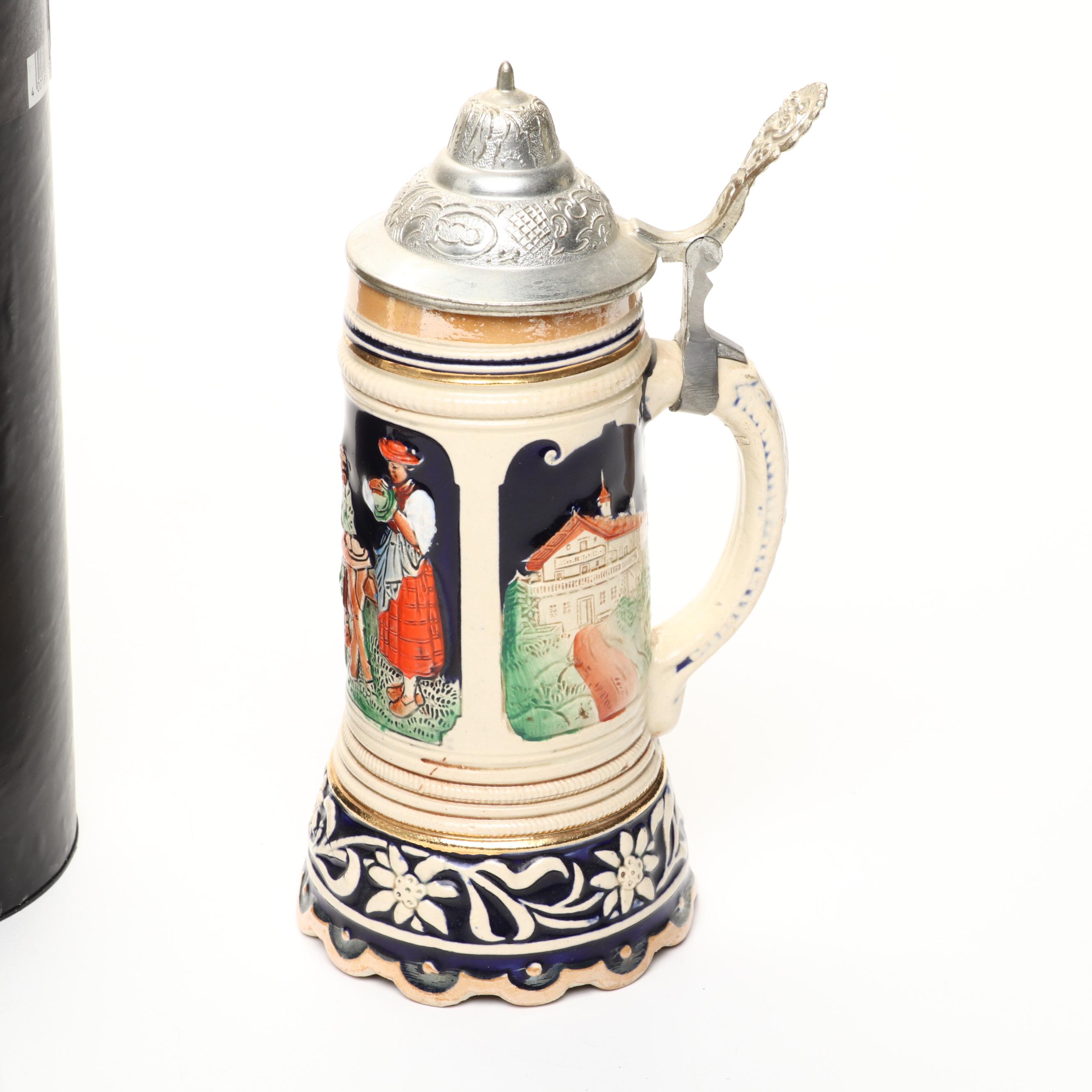 Ritzenhoff Glass Beer Glasses with Musical Beer Stein