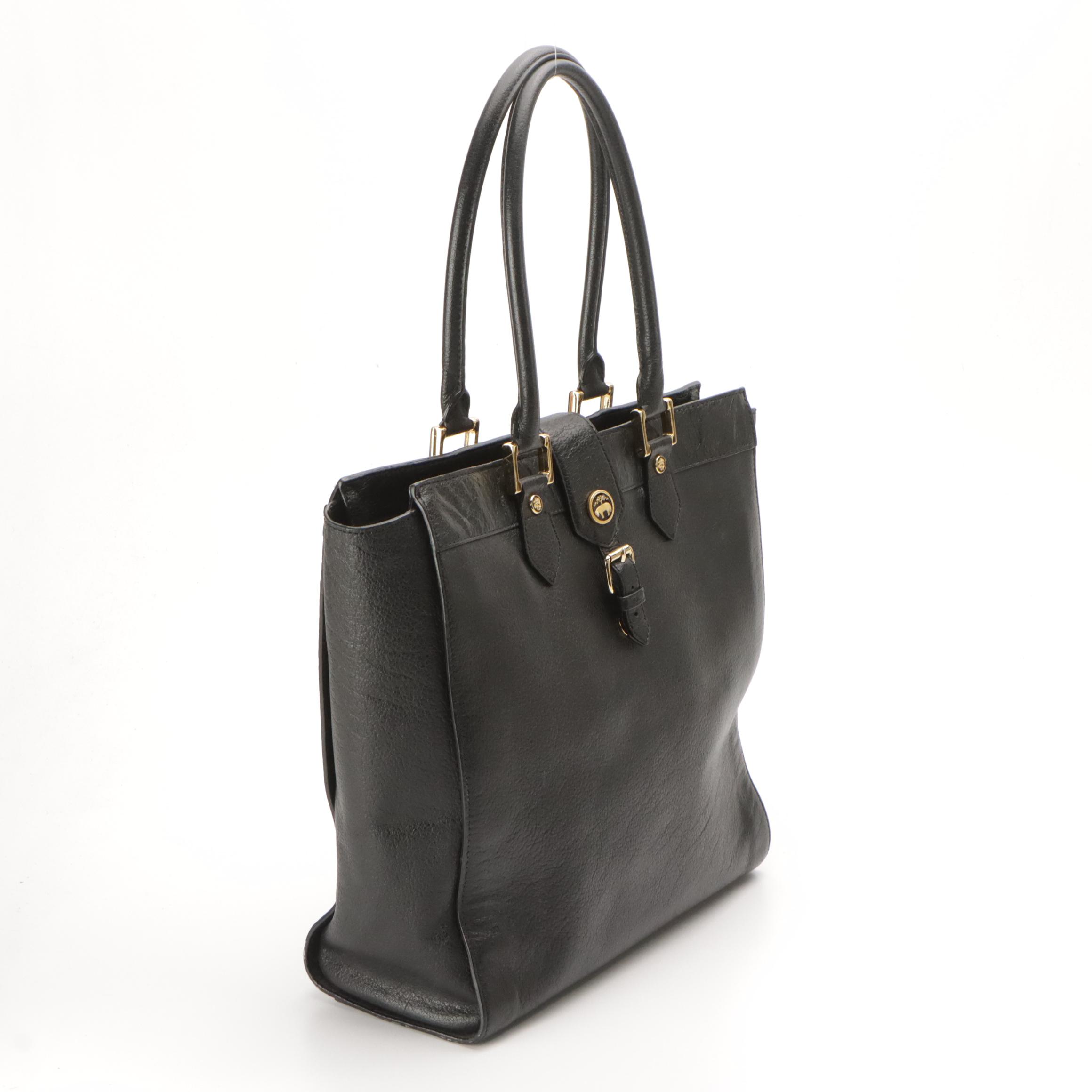 Ghurka Brown Leather Crossbody Bag and Brooks Brothers Black Leather Bag