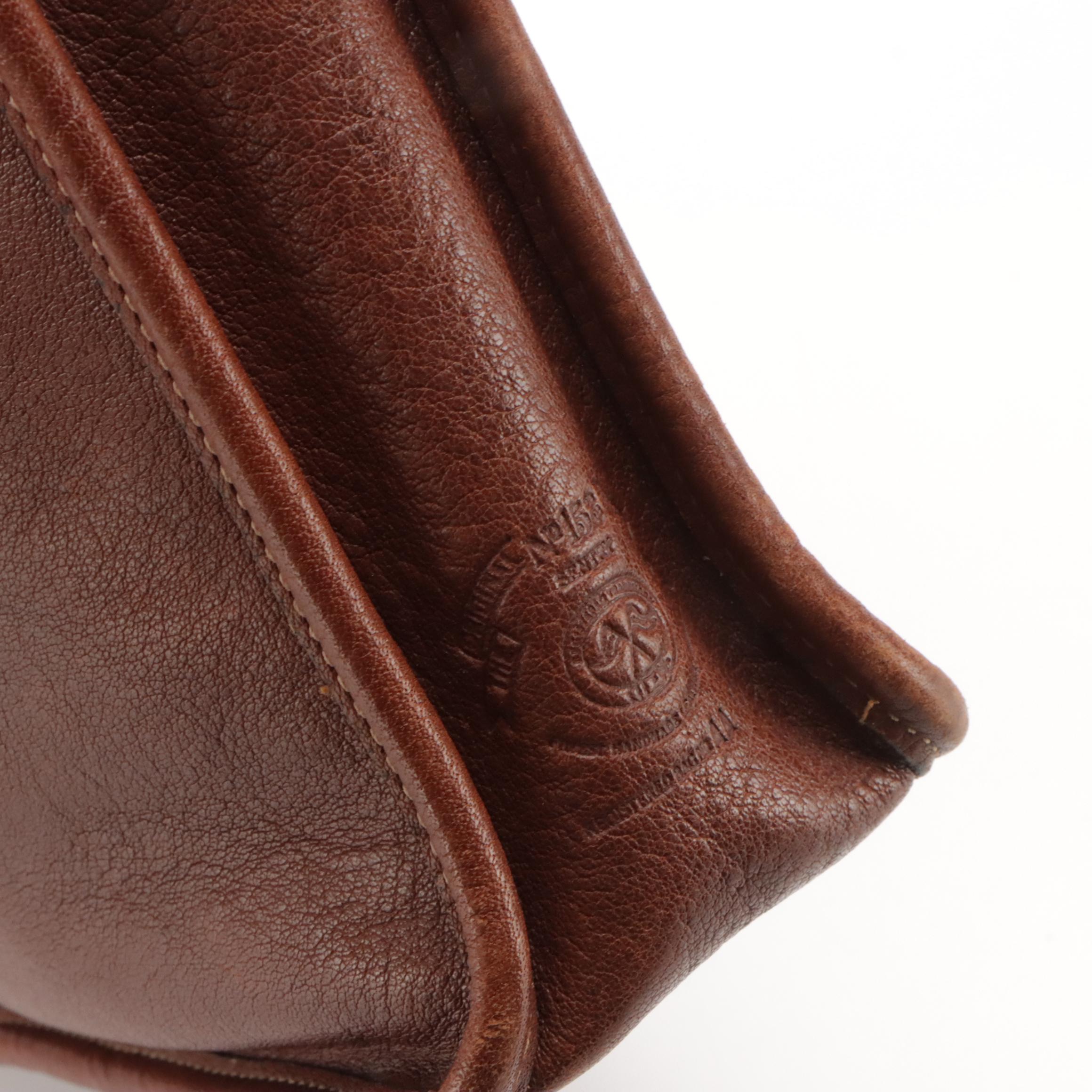 Ghurka Brown Leather Crossbody Bag and Brooks Brothers Black Leather Bag