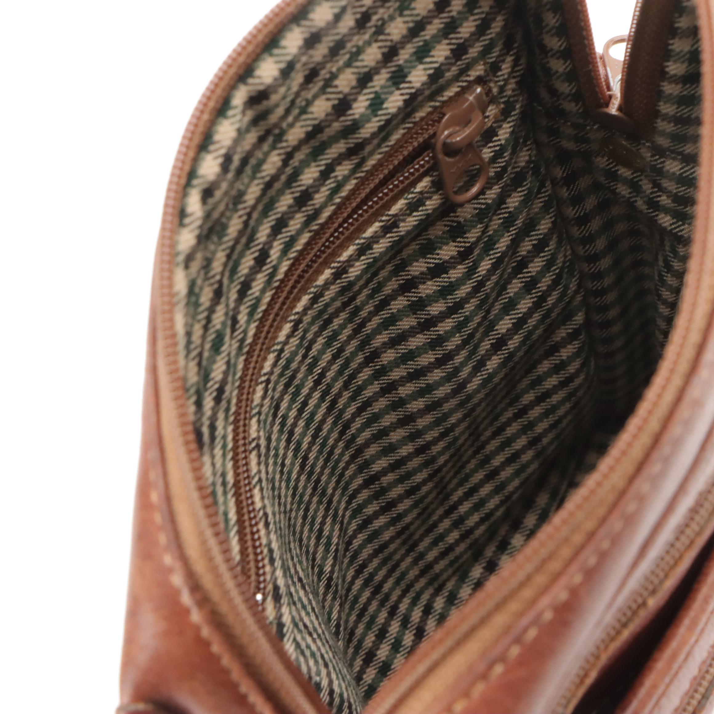 Ghurka Brown Leather Crossbody Bag and Brooks Brothers Black Leather Bag