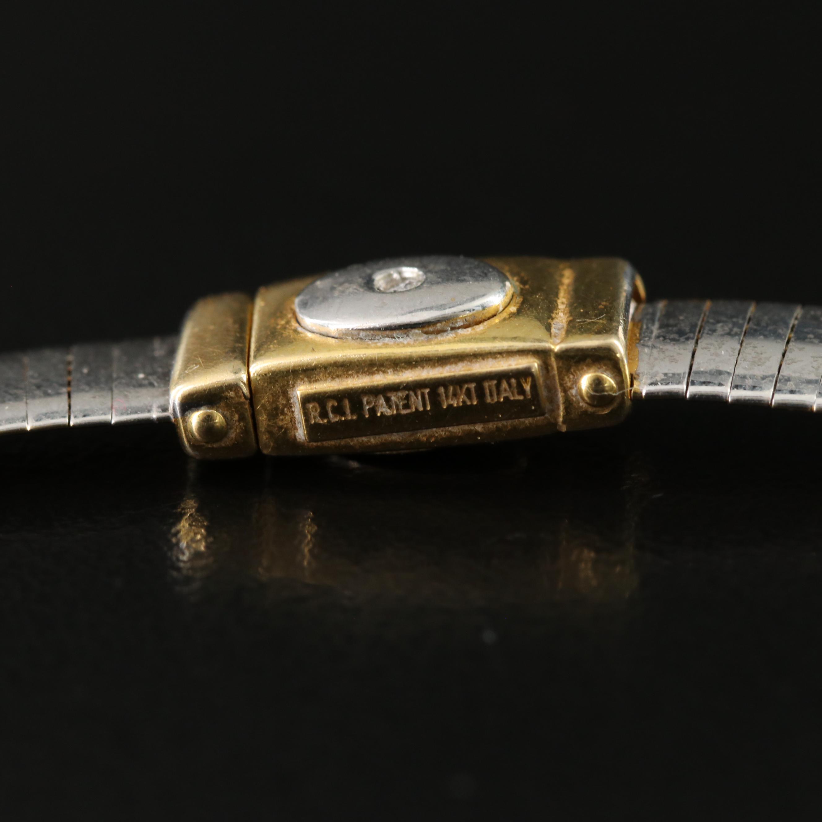 14K Reversible Omega Chain Necklace