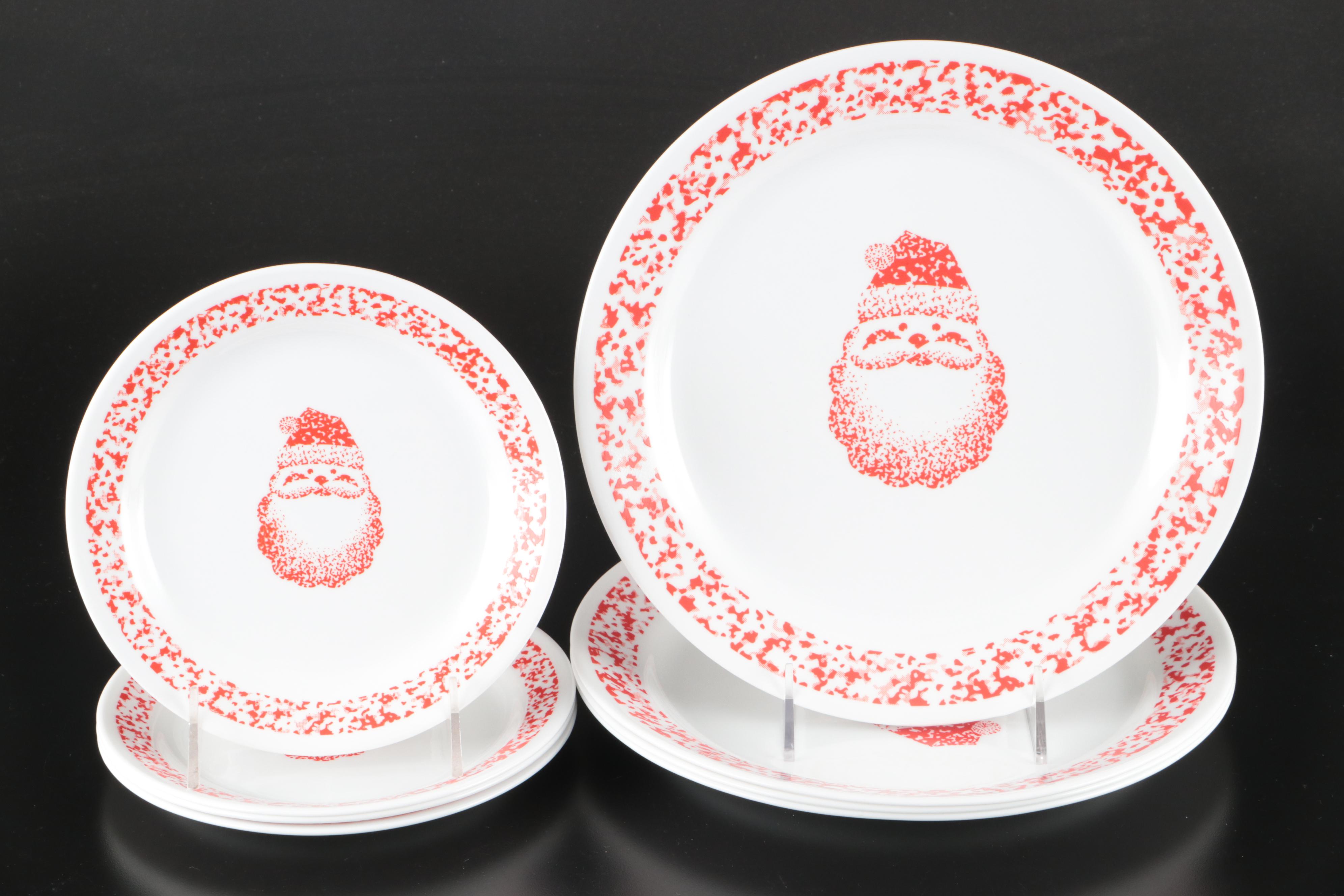 Corning "Corelle" and "Sponge Santa" Glass Tableware, Late 20th Century