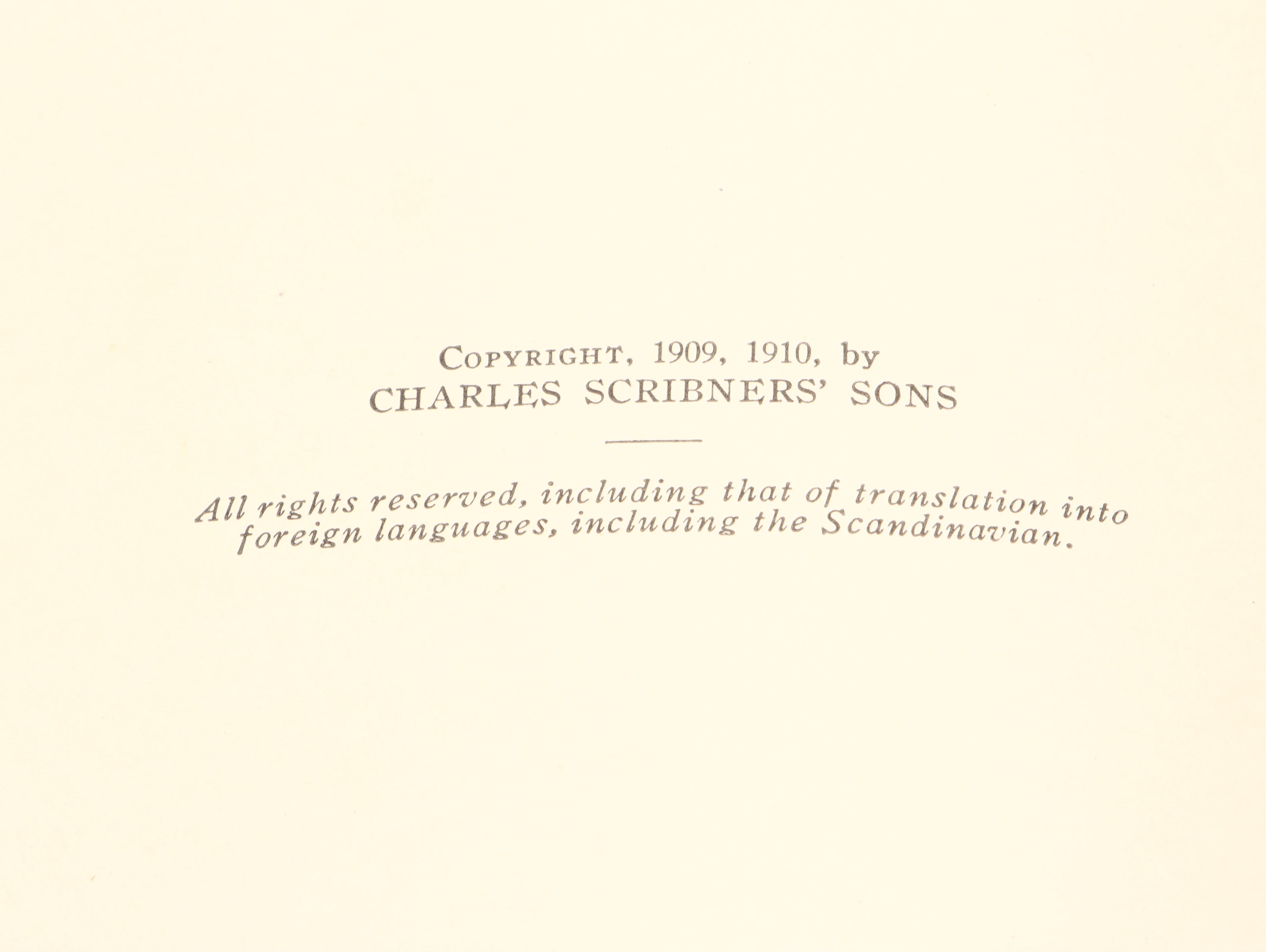 First Trade Edition "African Game Trails" by Theodore Roosevelt, 1910