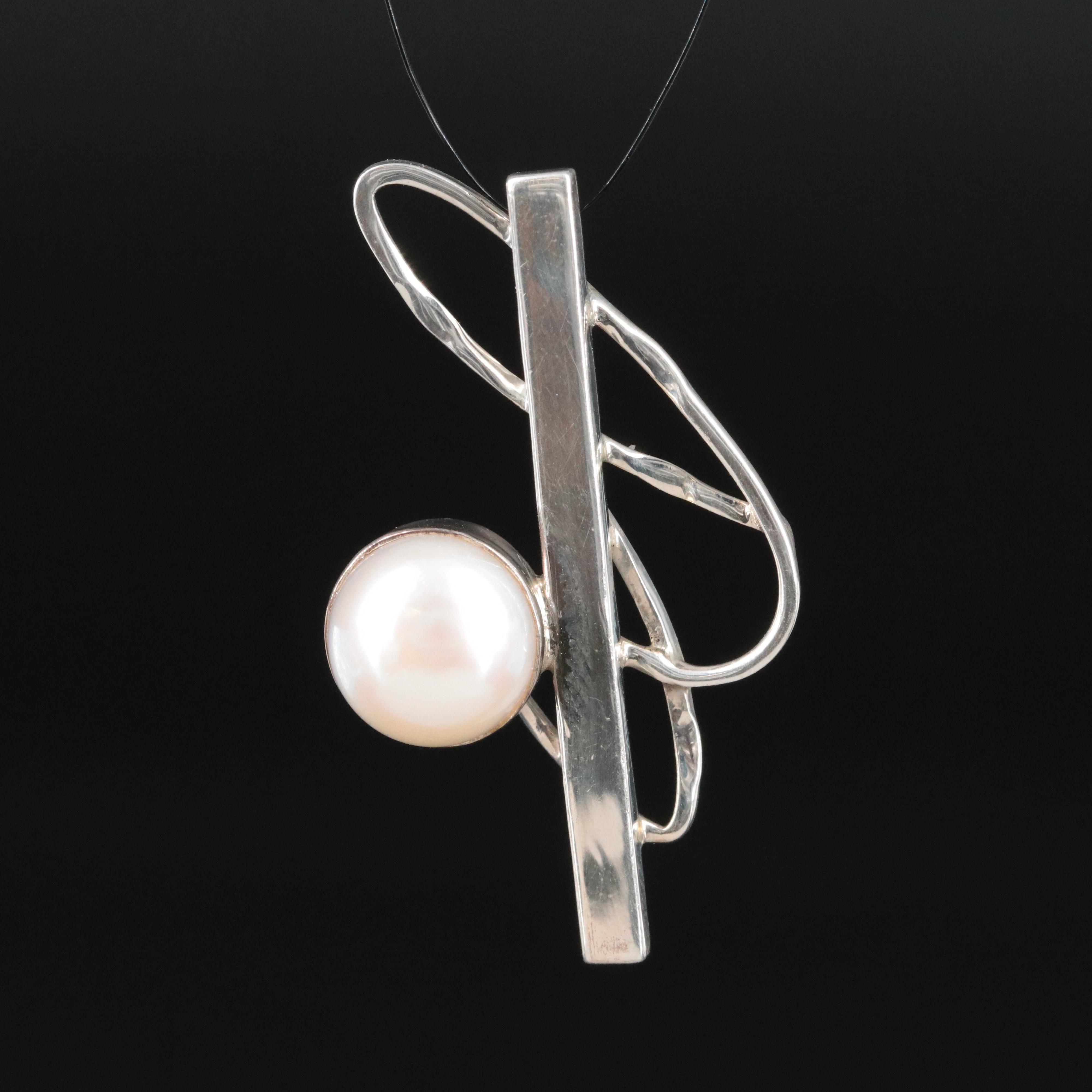 Sterling Pearl Pendant