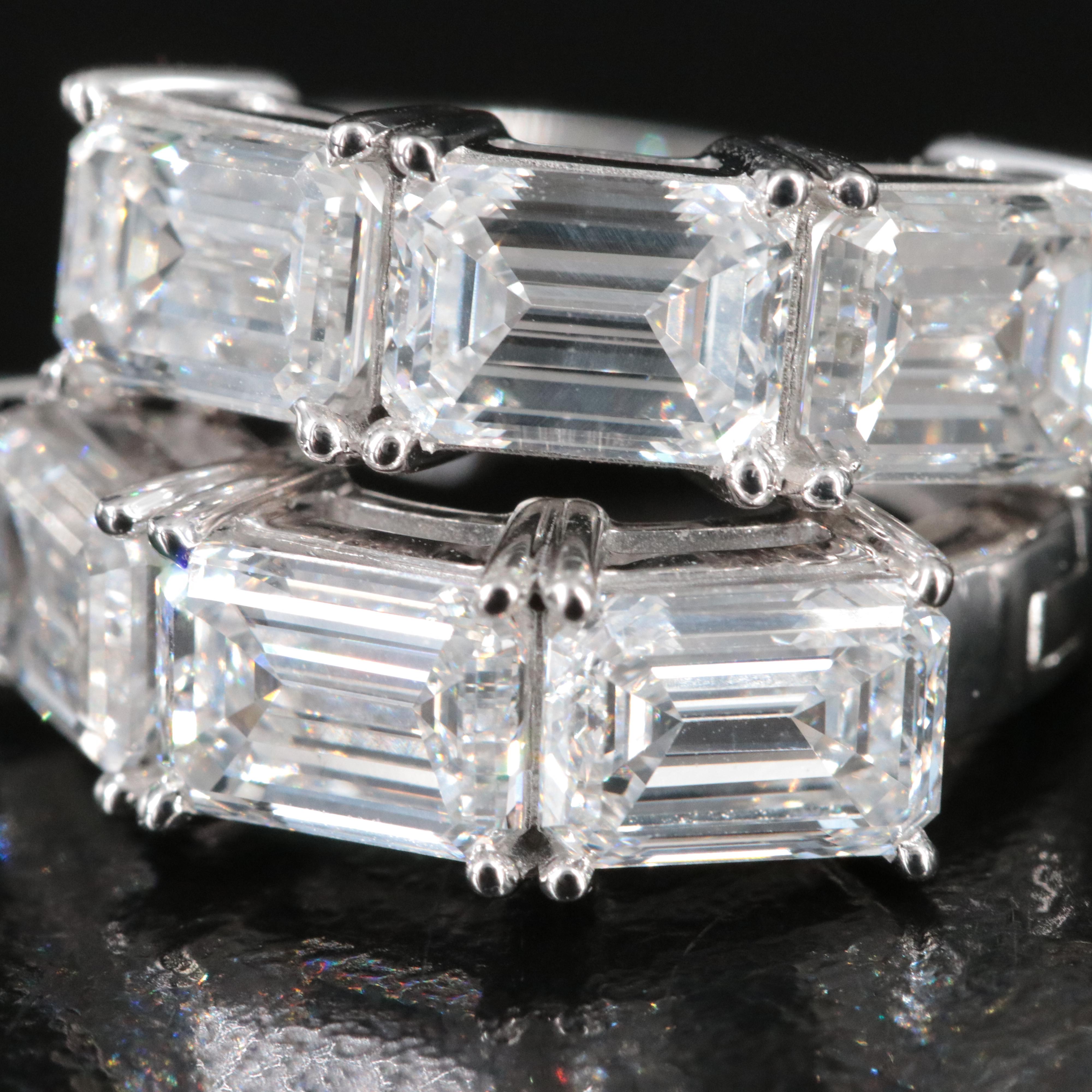 14K 4.52 CTW Lab Grown Diamond Hoop Earrings