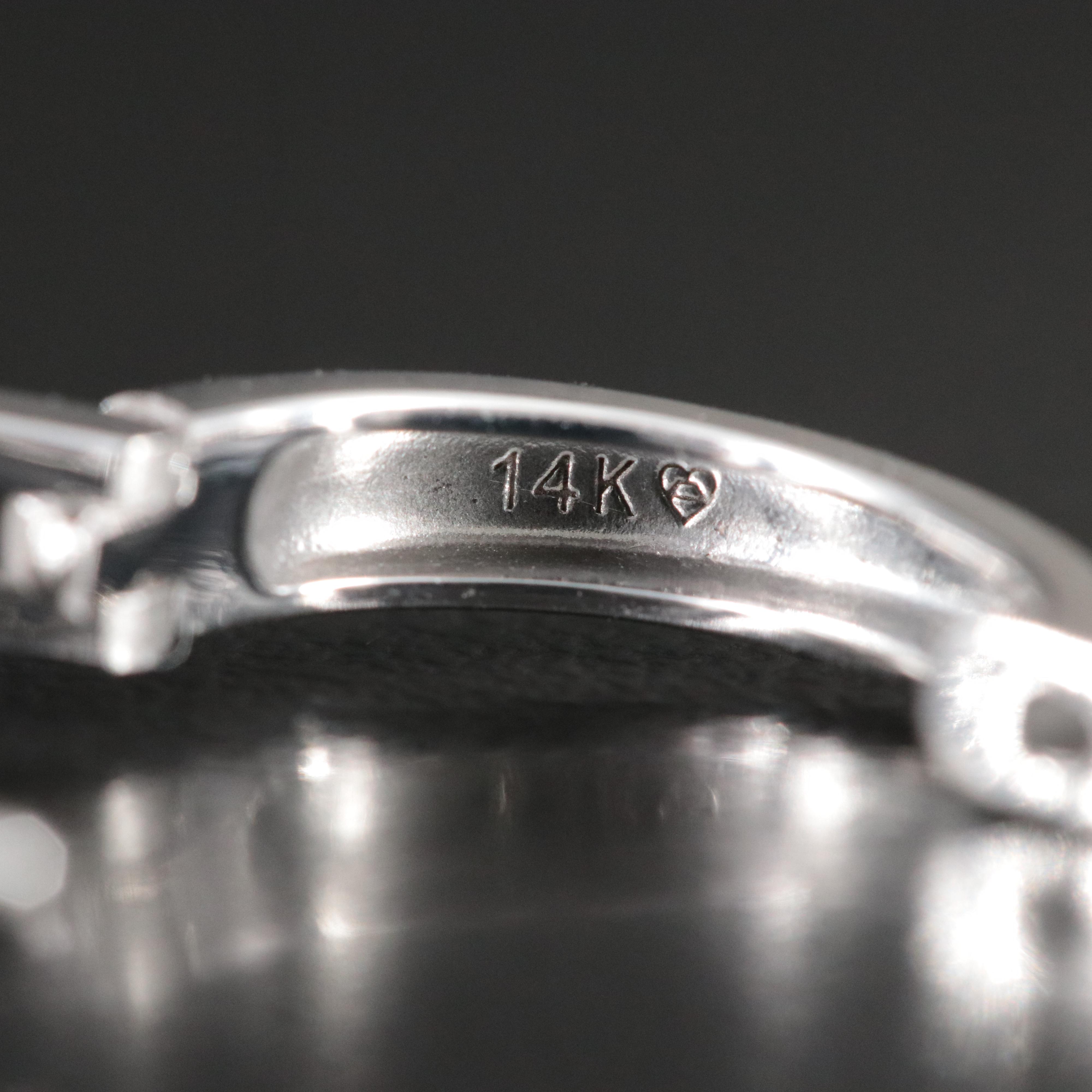 14K 4.52 CTW Lab Grown Diamond Hoop Earrings