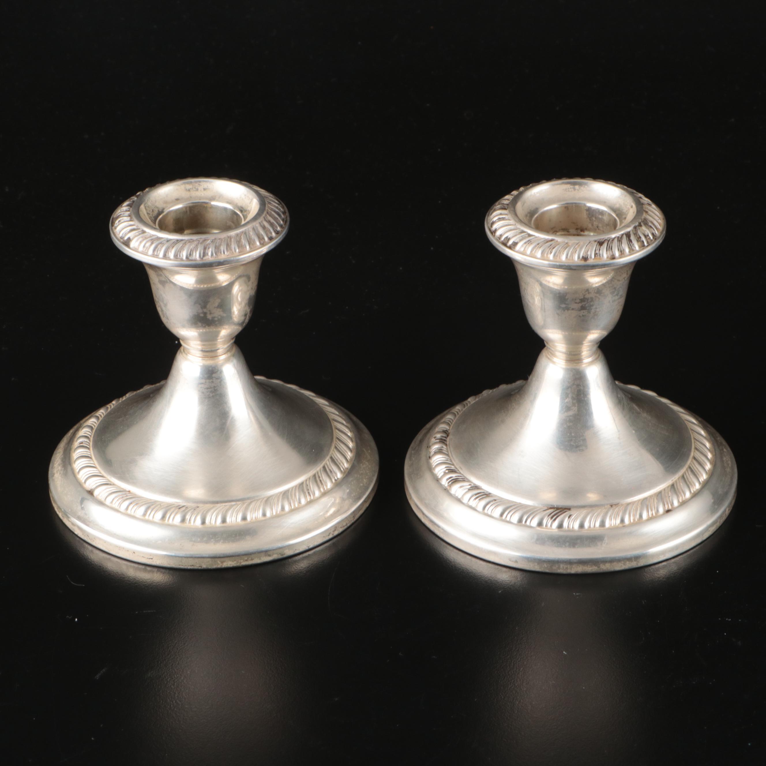 Gorham "Cambridge" Sterling Silver Candle Holders, Mid to Late 20th Century