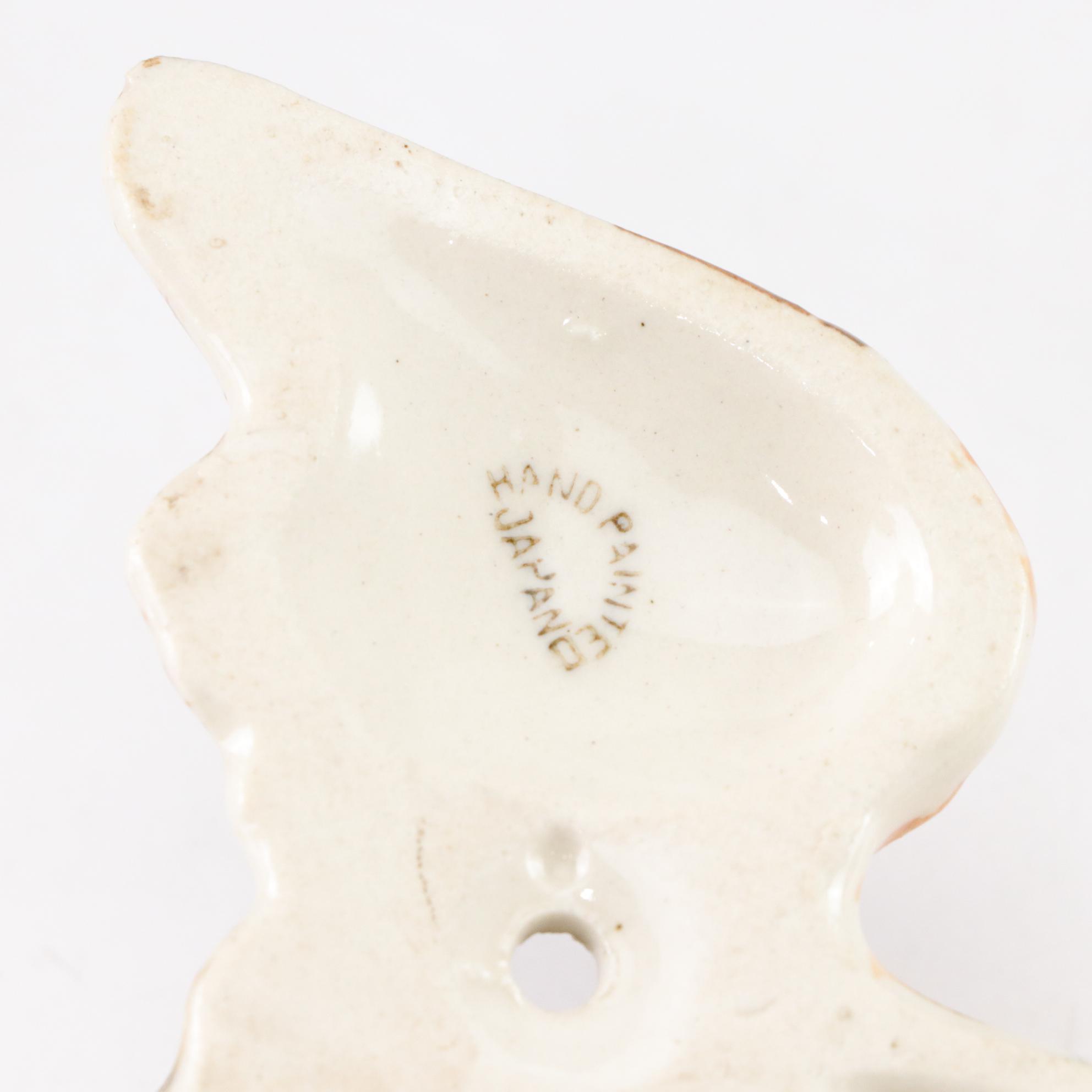 Japanese Hand-Painted Flying Mallard Ceramic Wall Pockets