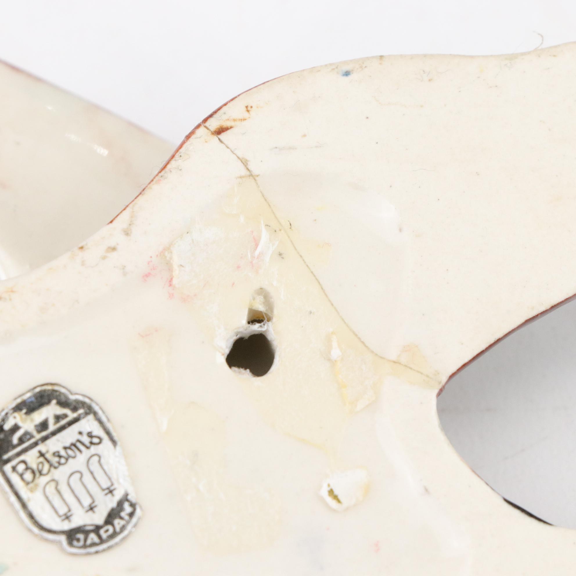 Japanese Hand-Painted Flying Mallard Ceramic Wall Pockets