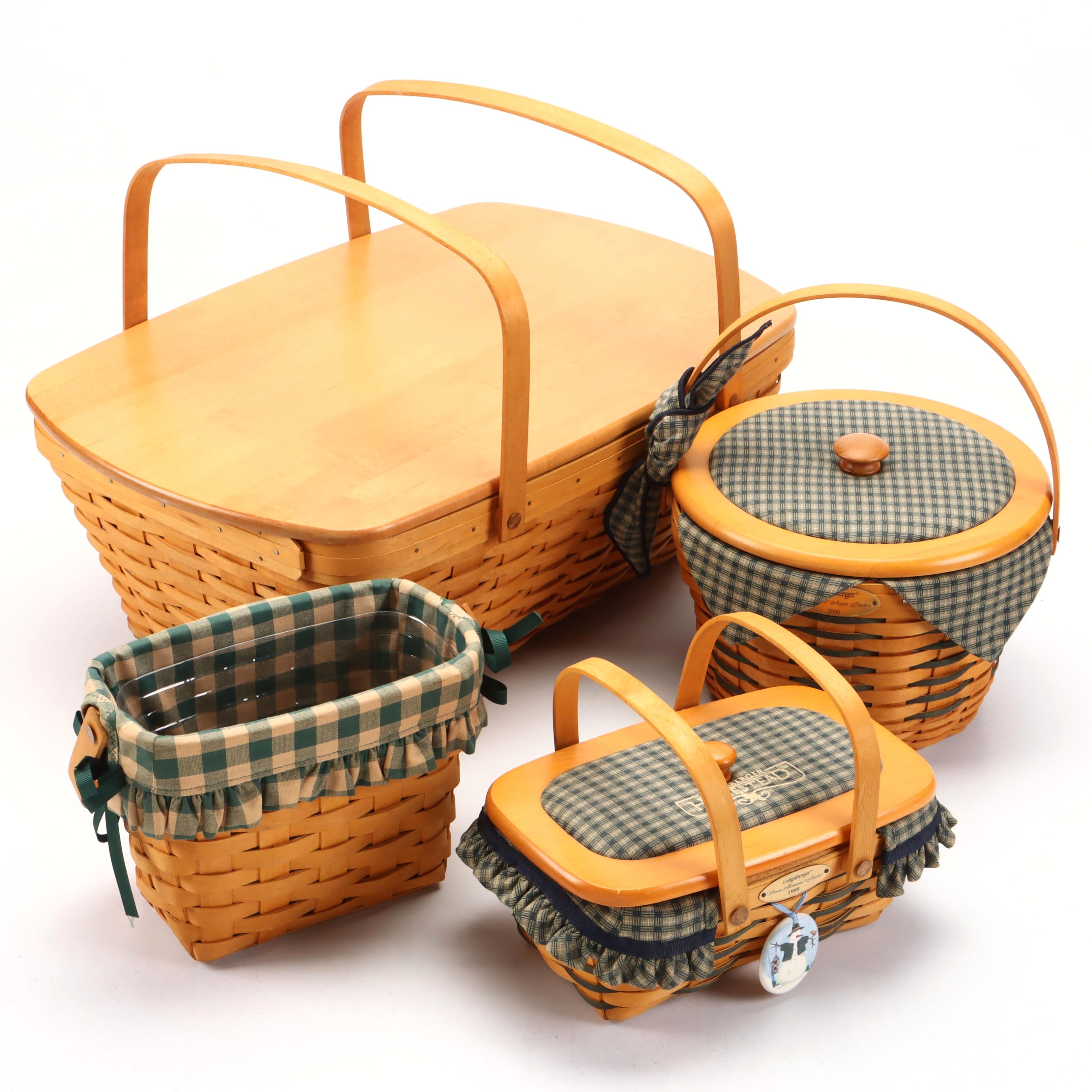 Longaberger Woven Maple Picnic and Other Baskets