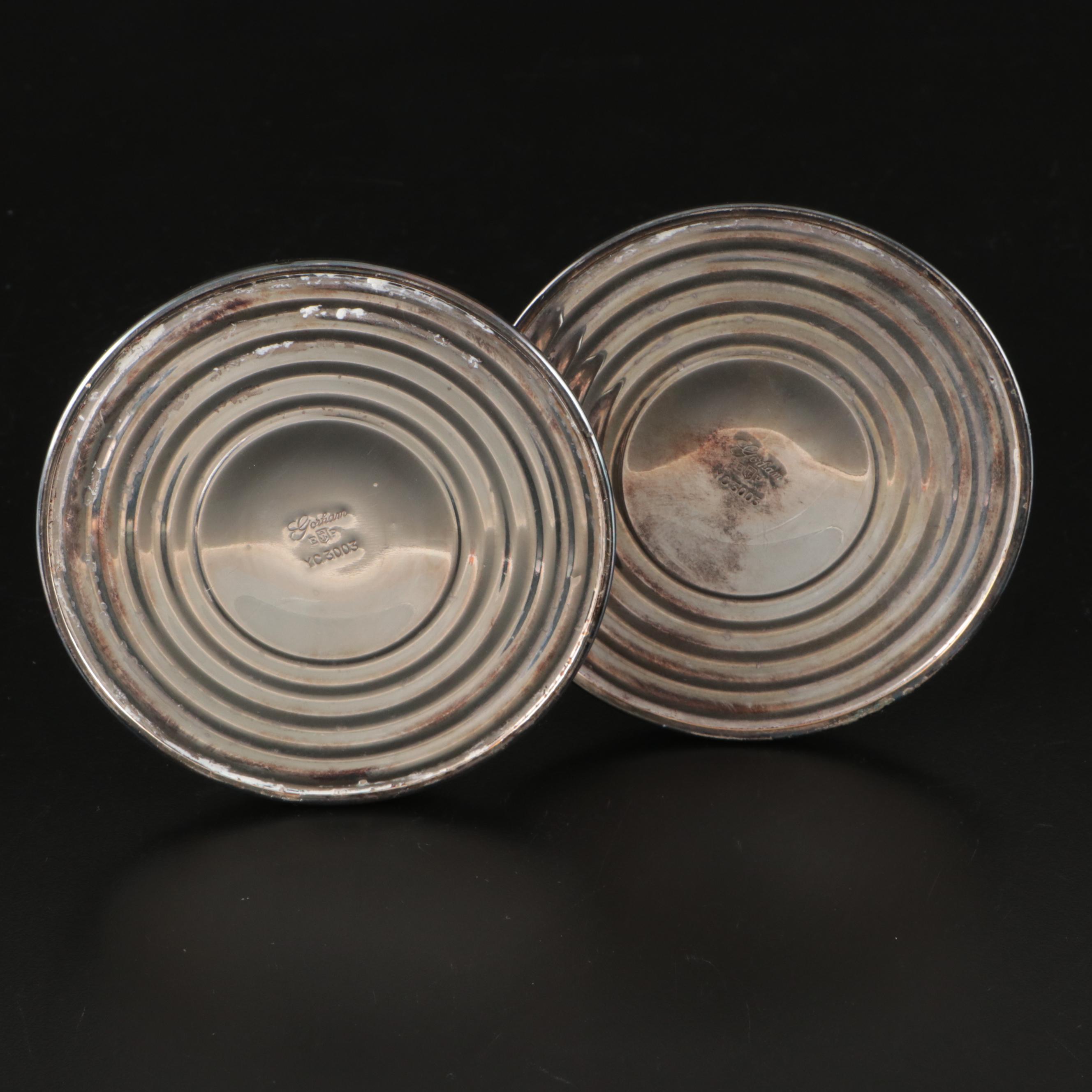 Gorham Silver "Lancaster" Serving Spoon with Silver Plate Candle Holders