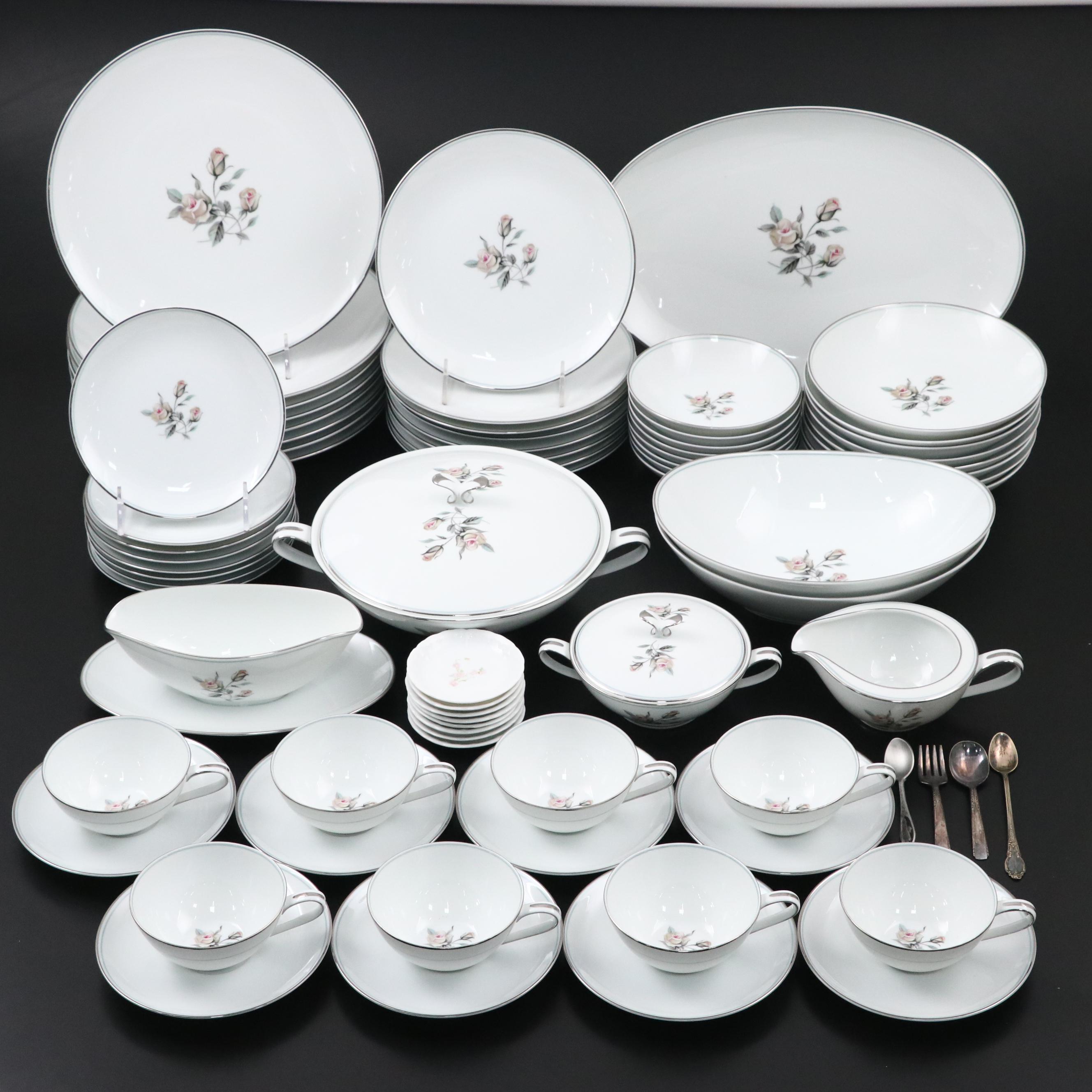 Noritake "Margot" and Other Porcelain Dinnerware, Mid-20th Century