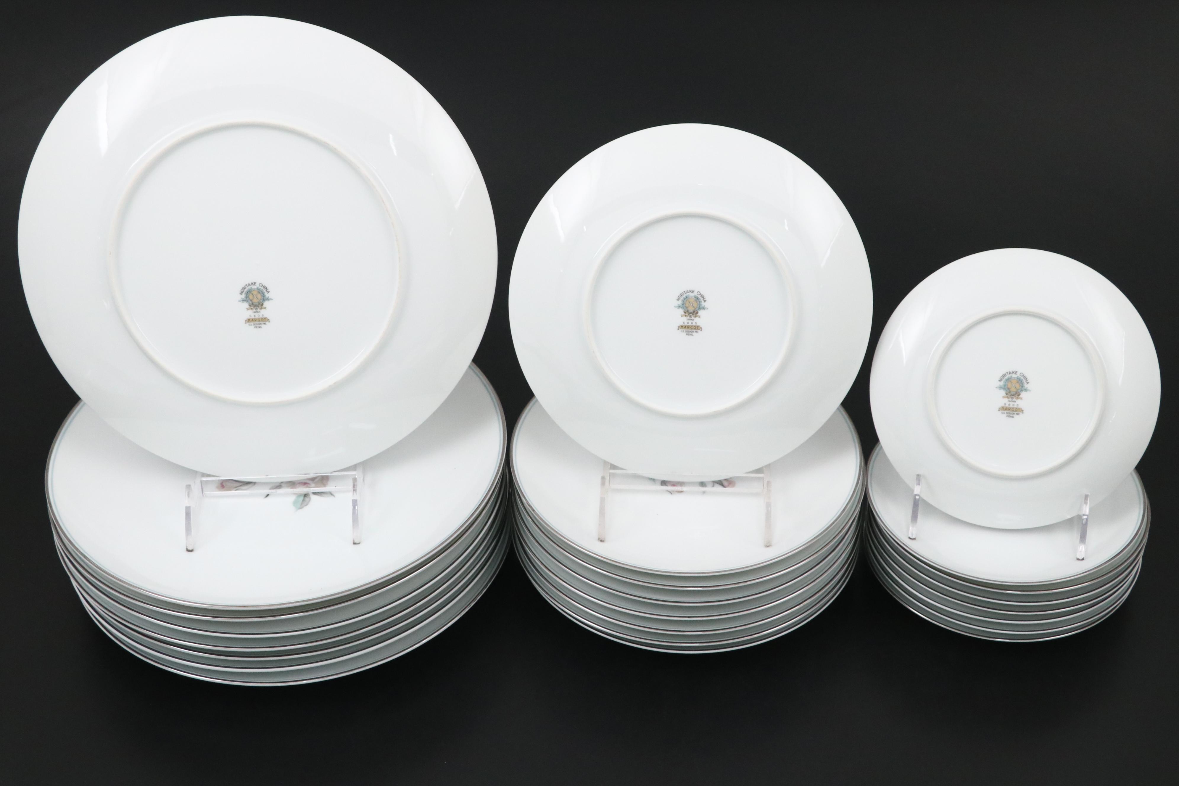Noritake "Margot" and Other Porcelain Dinnerware, Mid-20th Century