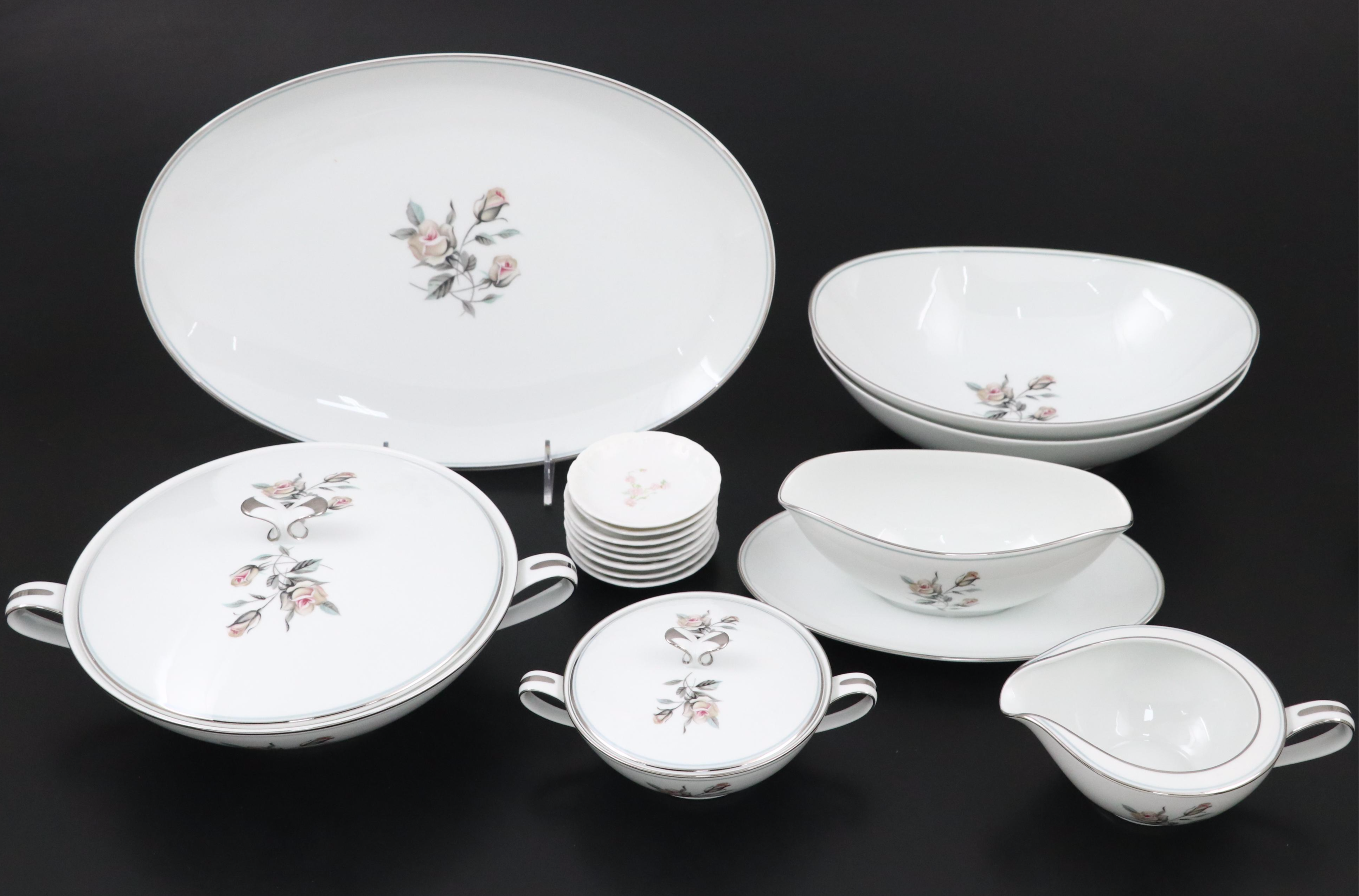 Noritake "Margot" and Other Porcelain Dinnerware, Mid-20th Century