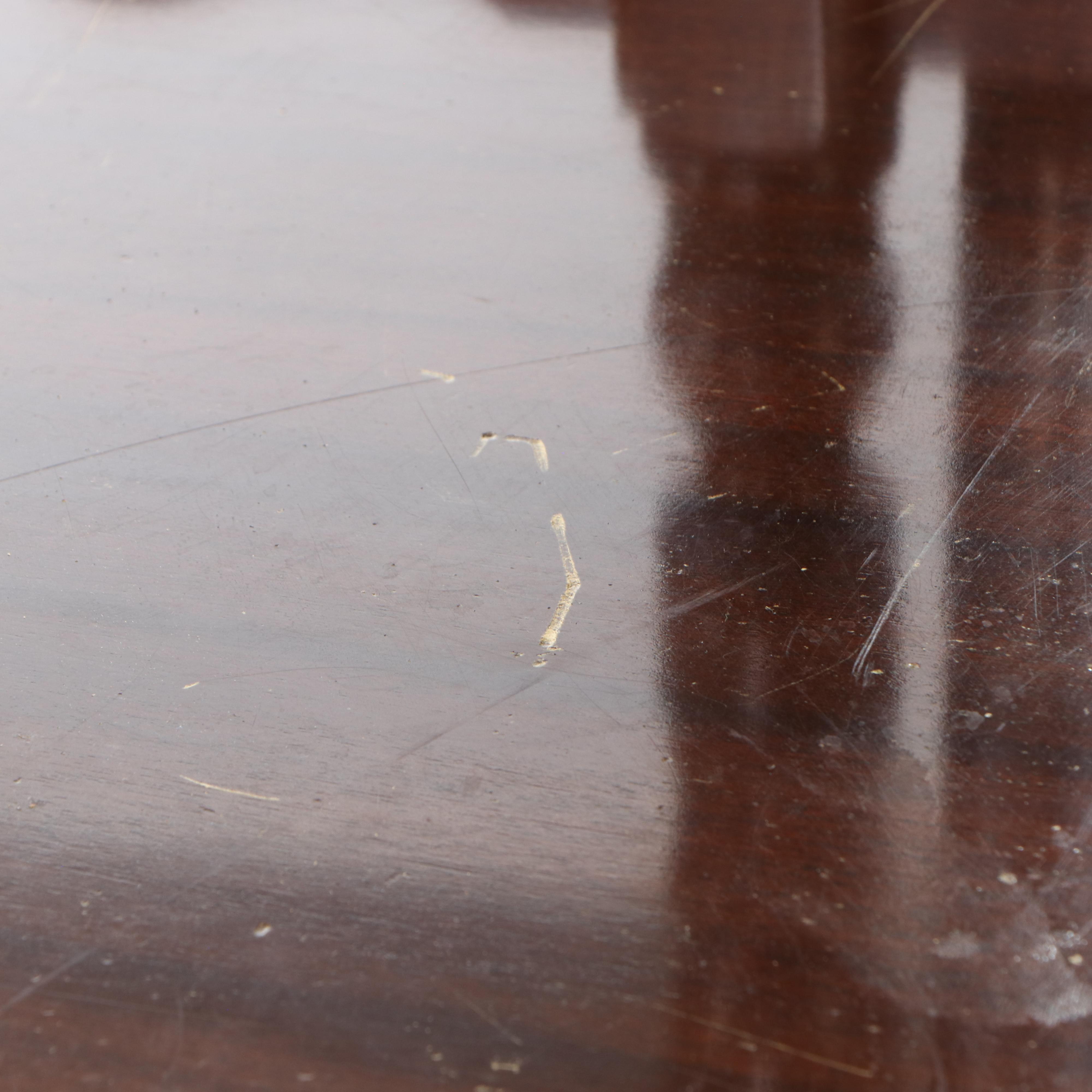 Queen Anne Style Mahogany Vanity with Mirror, 20th Century