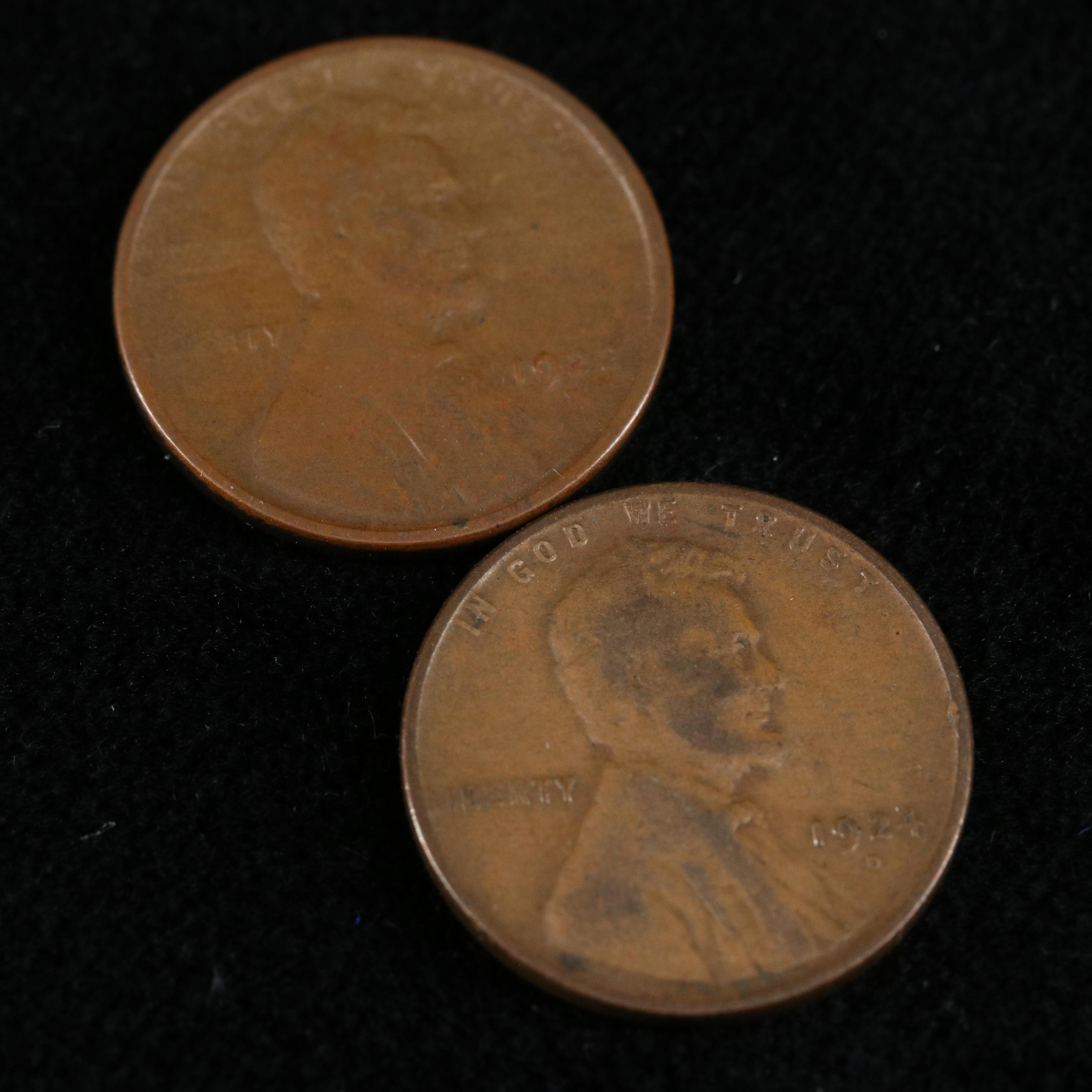 Six Early Date Lincoln Cents w/ S and D Mint Marks