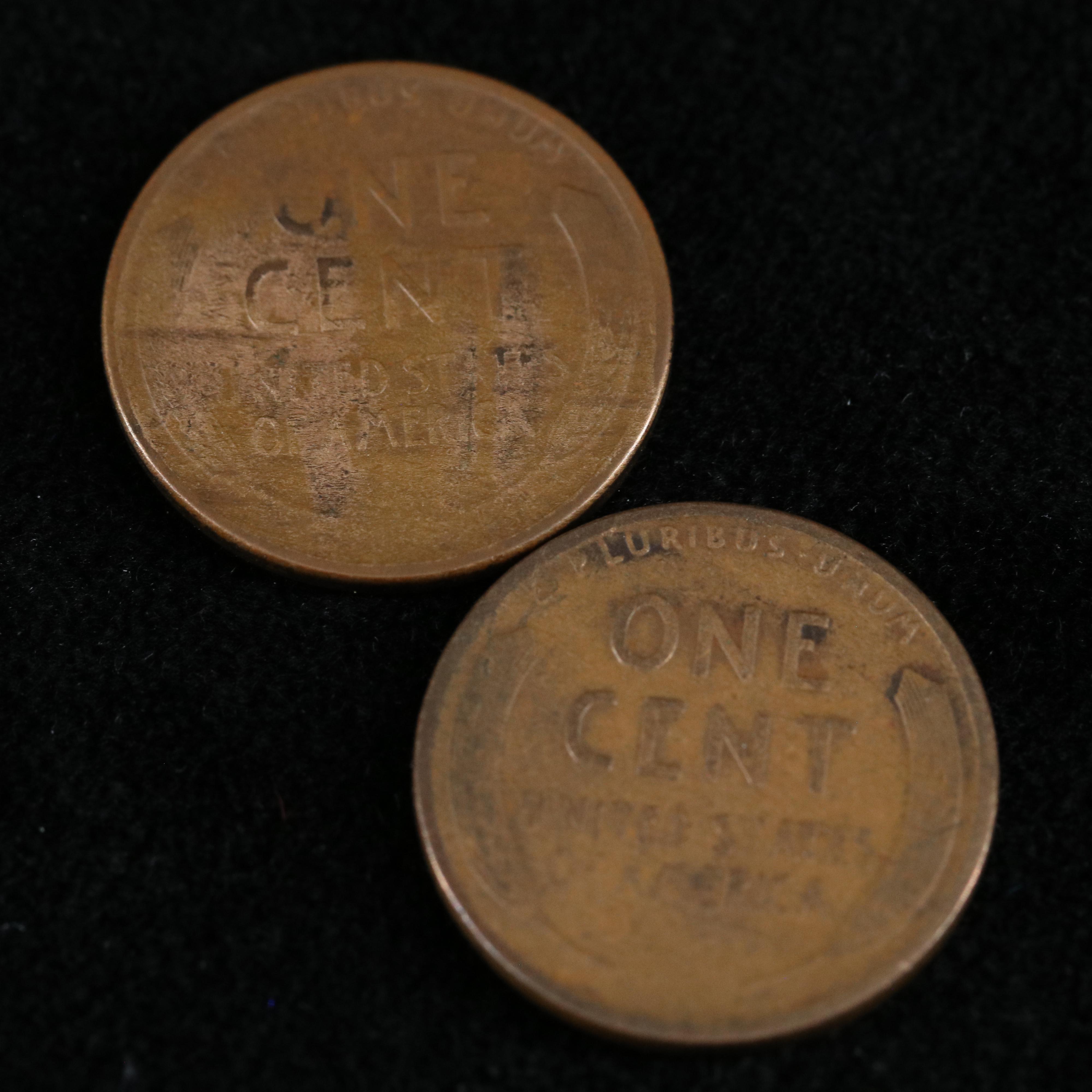 Six Early Date Lincoln Cents w/ S and D Mint Marks