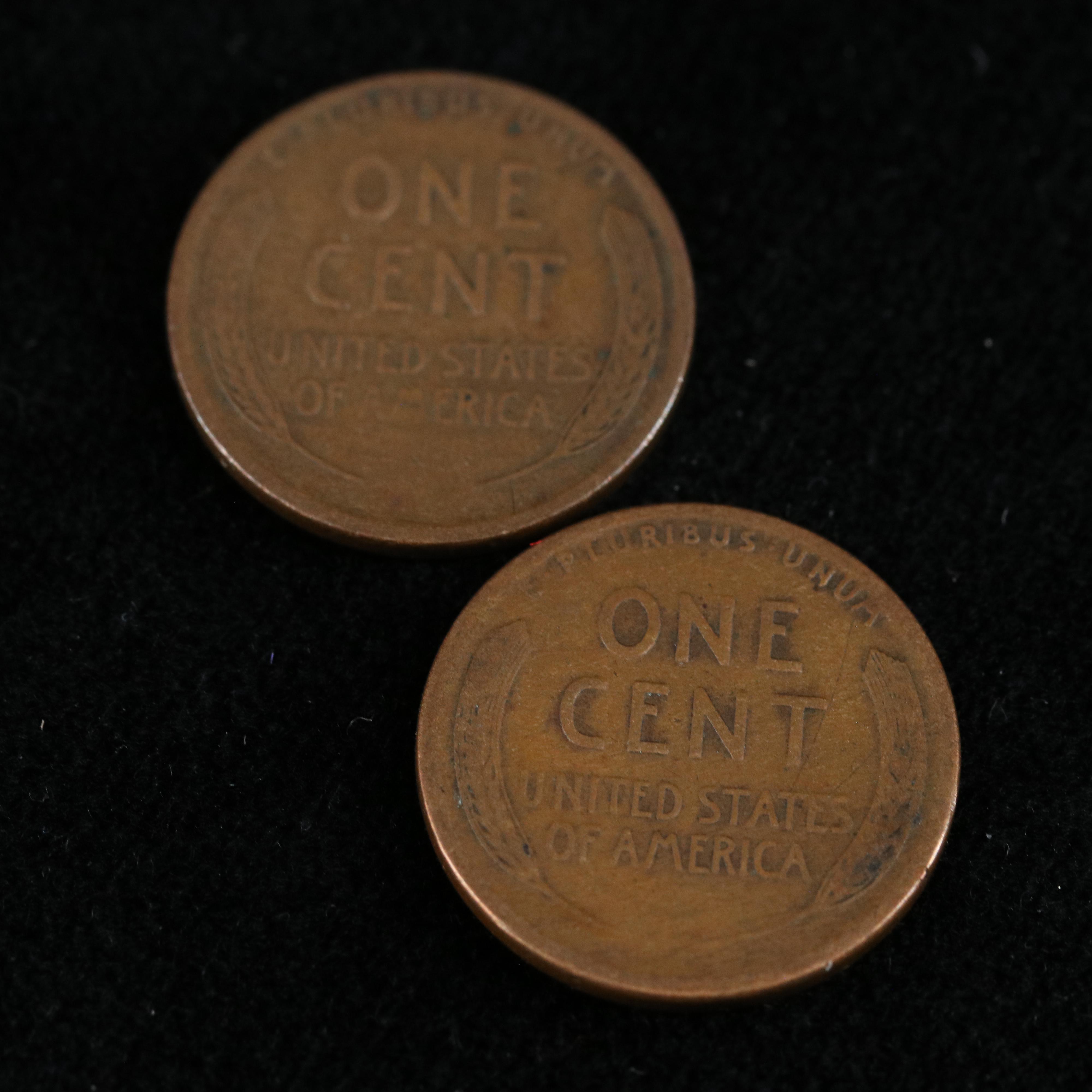 Six Early Date Lincoln Cents w/ S and D Mint Marks
