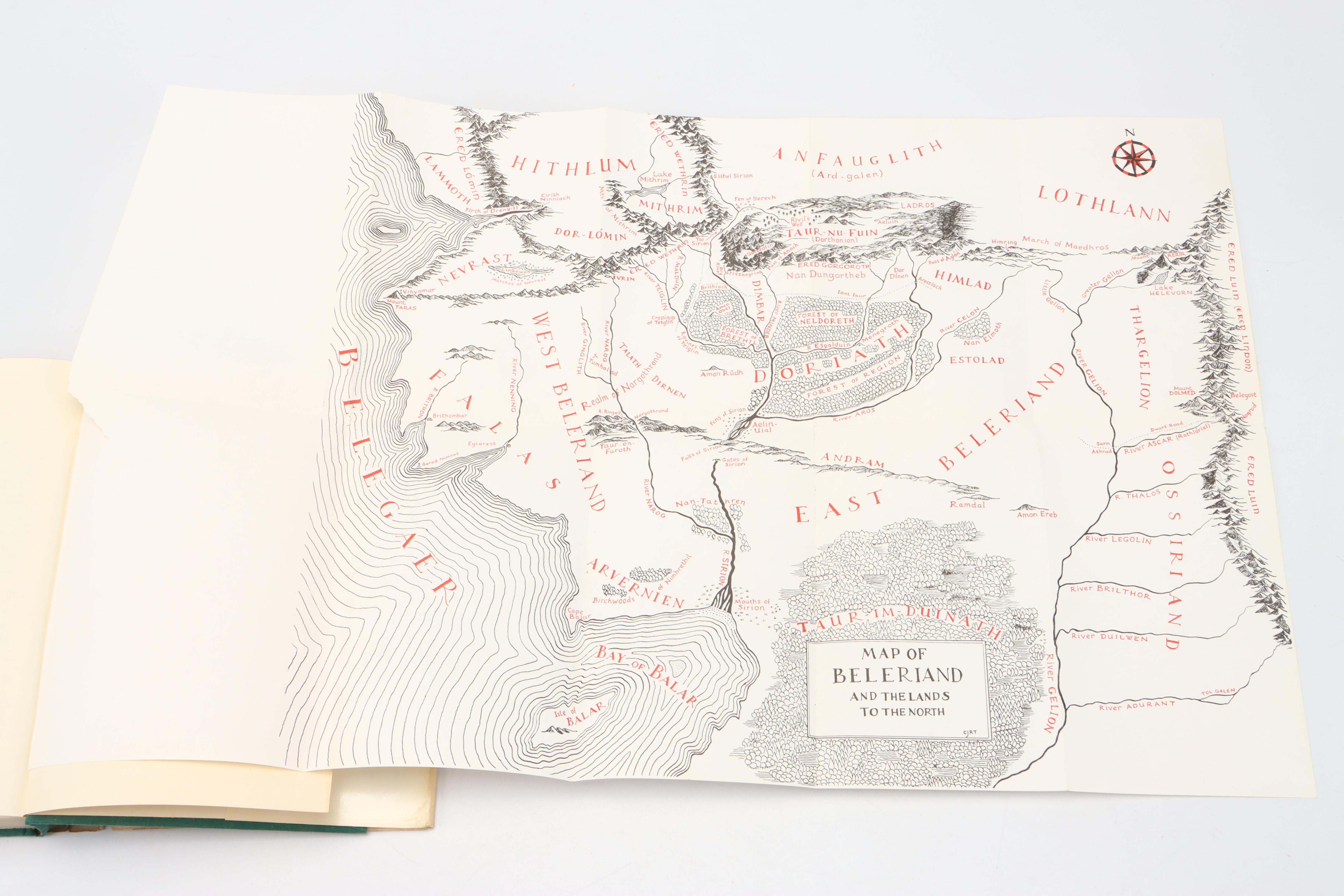 First American Printing "The Silmarillion" by J. R. R. Tolkien with Map, 1977