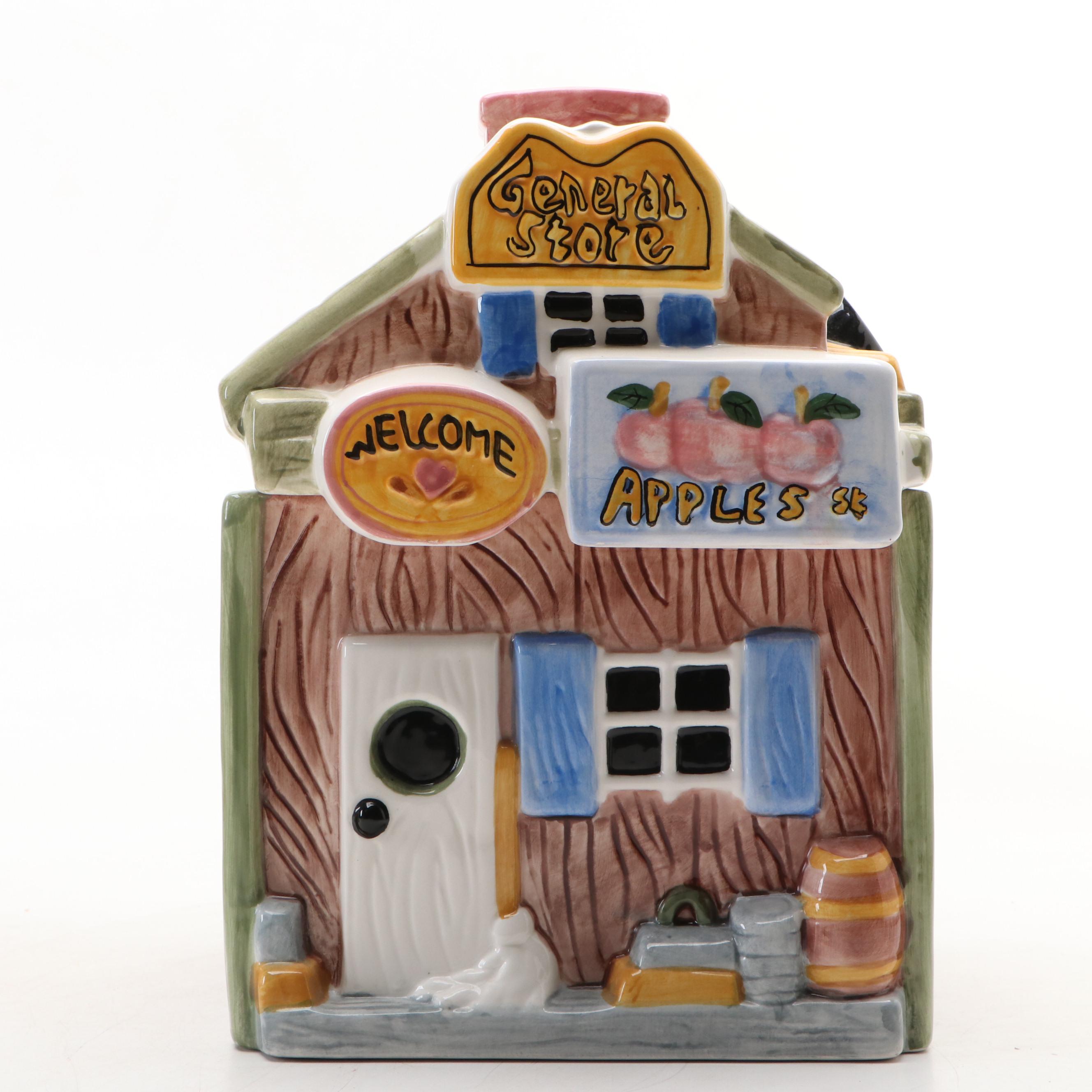 Treasure Craft Stove Shaped with Other General Store Shaped Cookie Jars