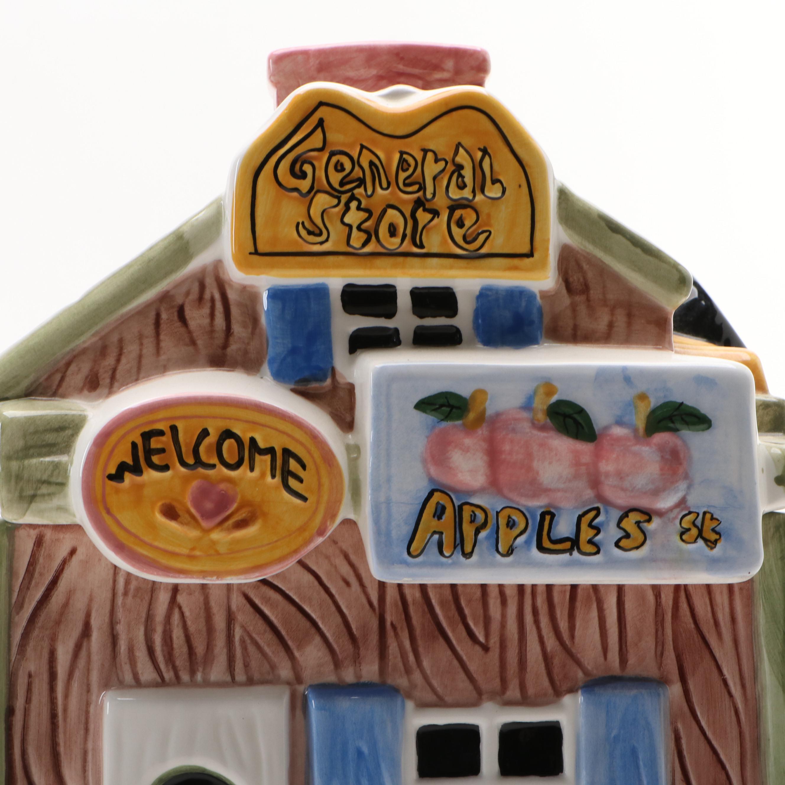 Treasure Craft Stove Shaped with Other General Store Shaped Cookie Jars